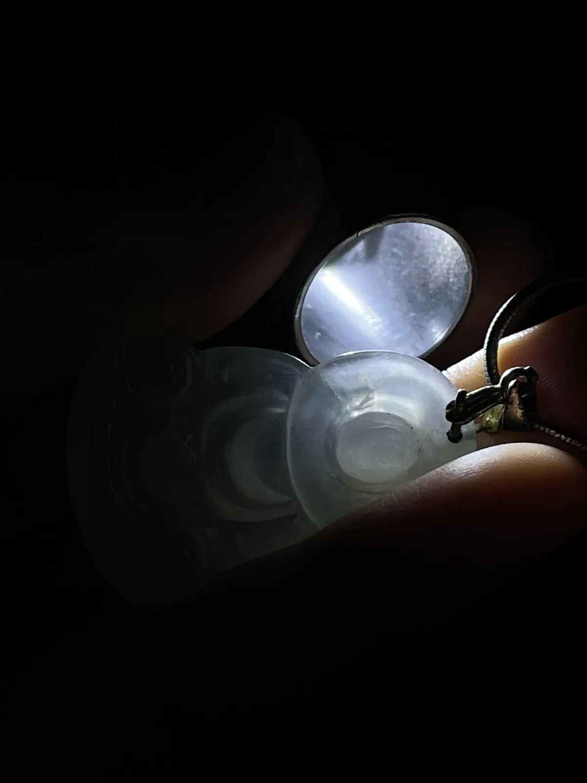 翡翠观音，印记：S925