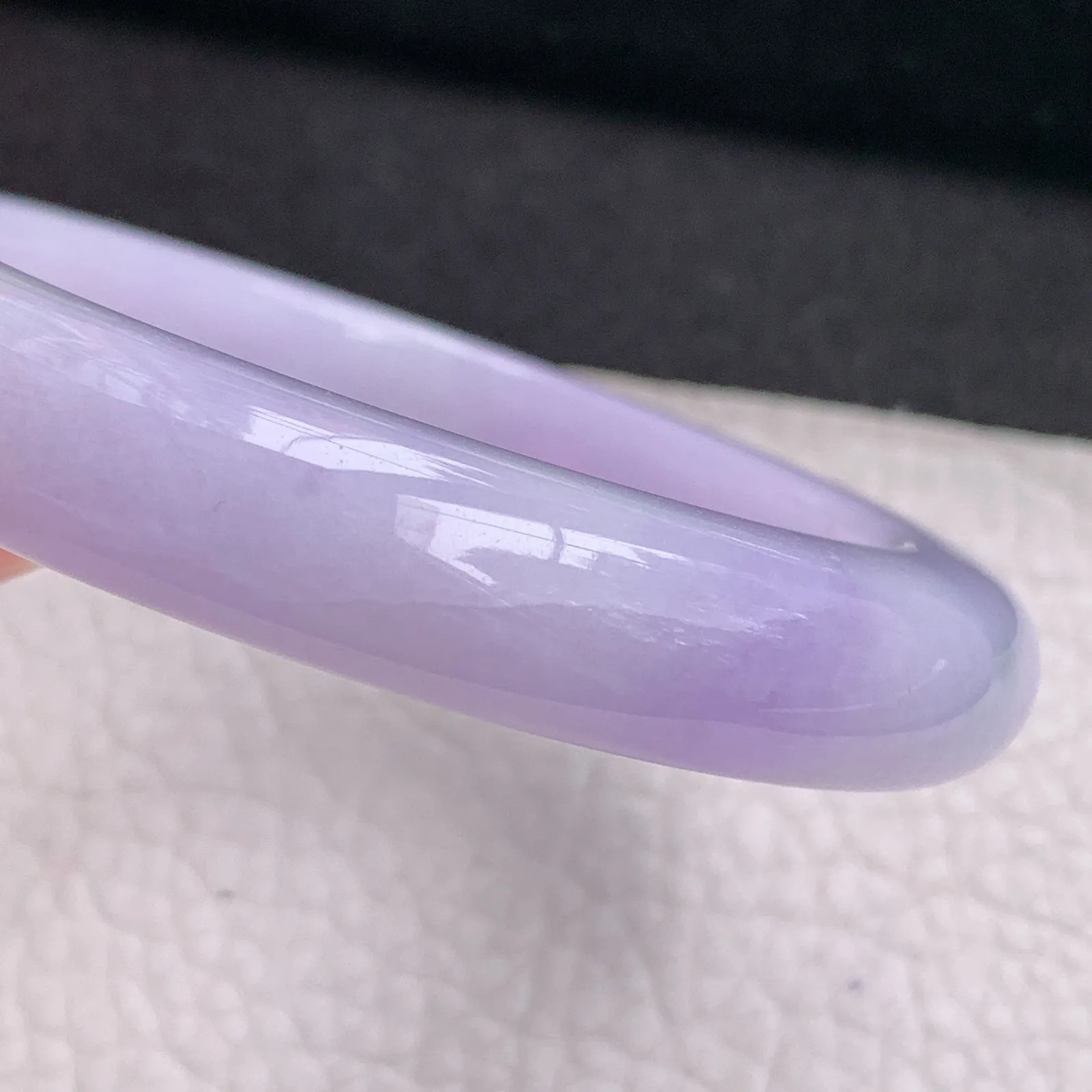 faa梦幻款55*11.5*10平安镯 天然缅甸翡翠A货水润紫罗兰宽边玉手环