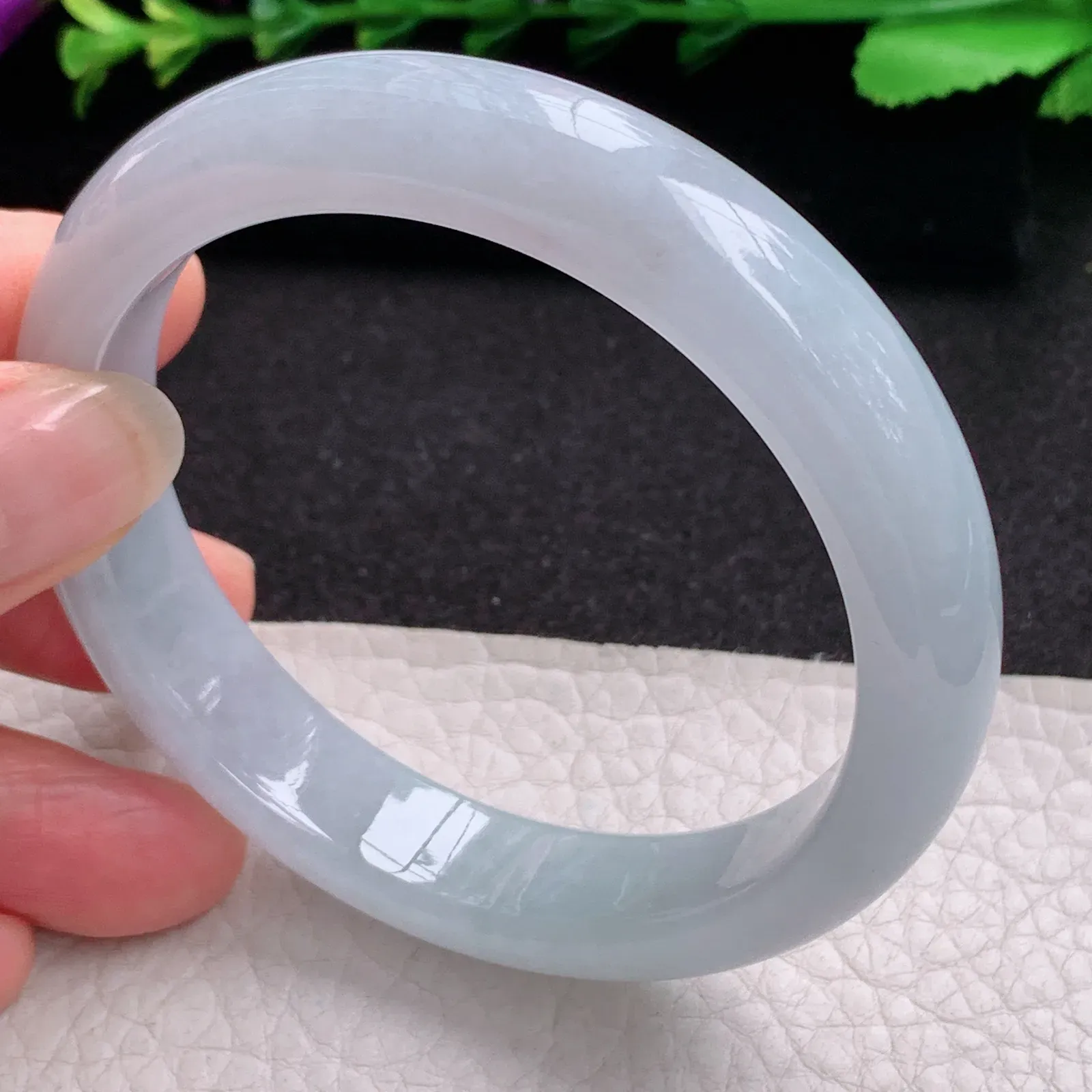 xx纯美款56*10.5*8.2平安镯 天然缅甸翡翠A货年轻胶感宽边玉手环