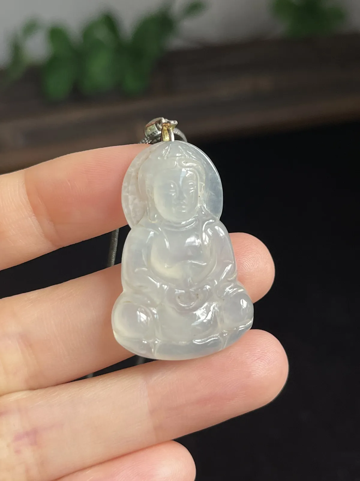 翡翠观音，印记：S925