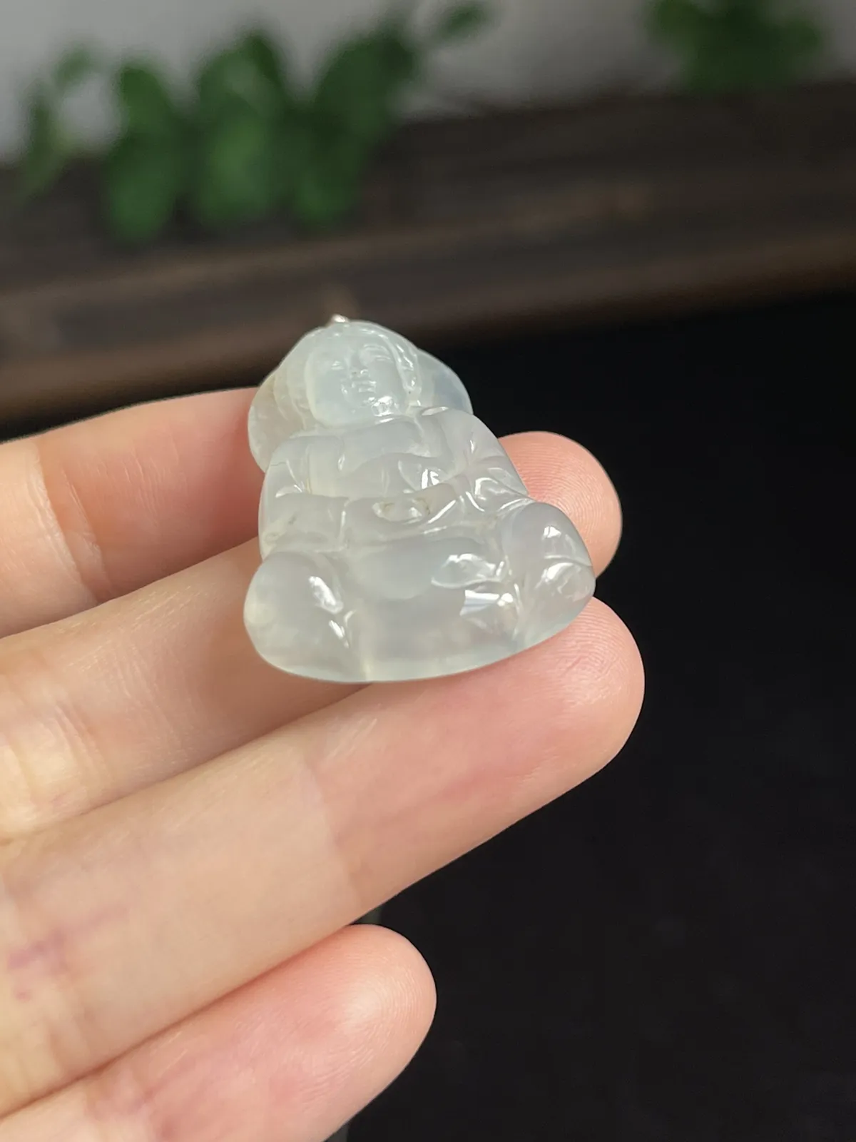 翡翠观音，印记：S925