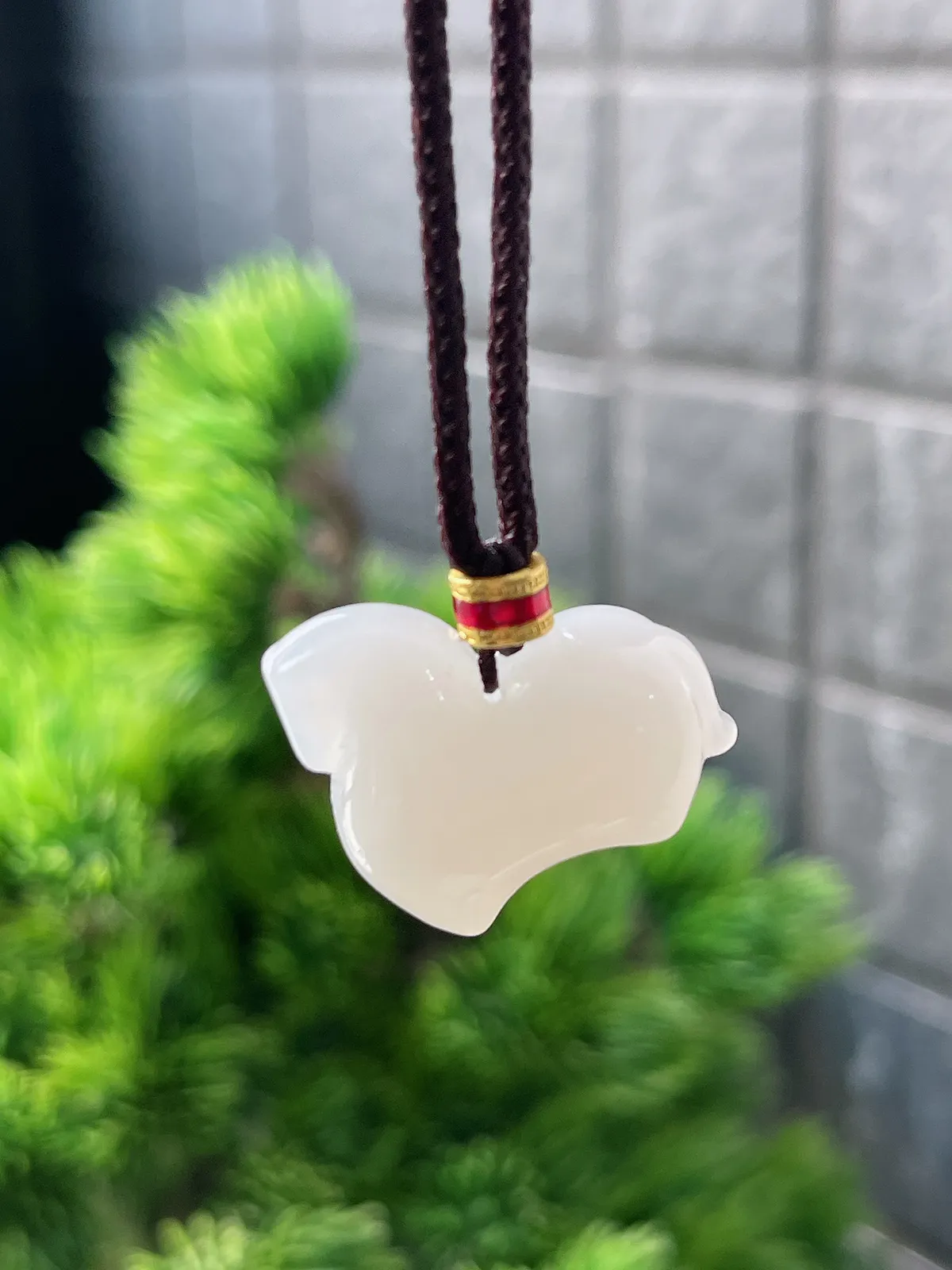 和田玉白玉马上有福气生肖马挂件