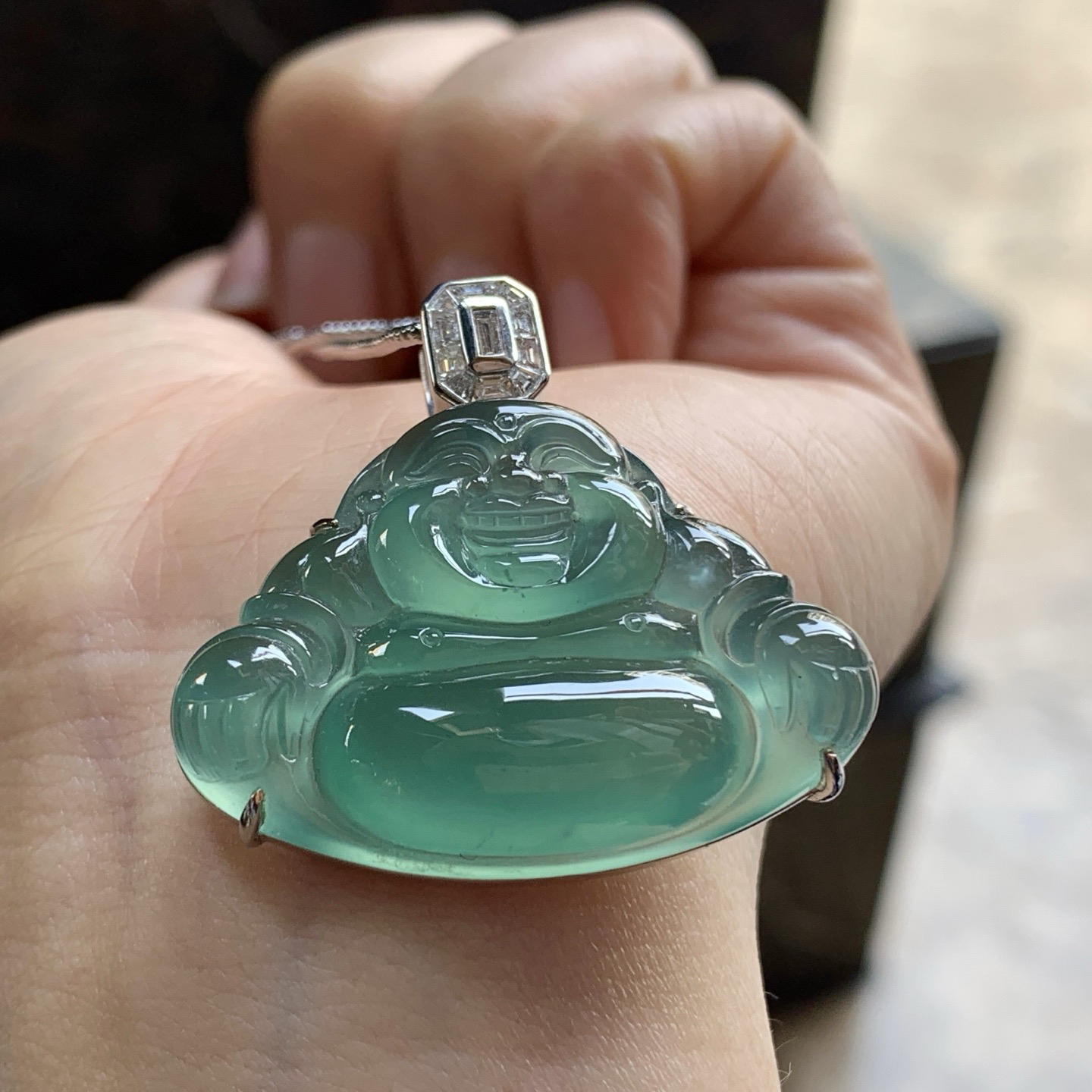 金钻镶嵌冰晴绿佛公^_^鲜艳