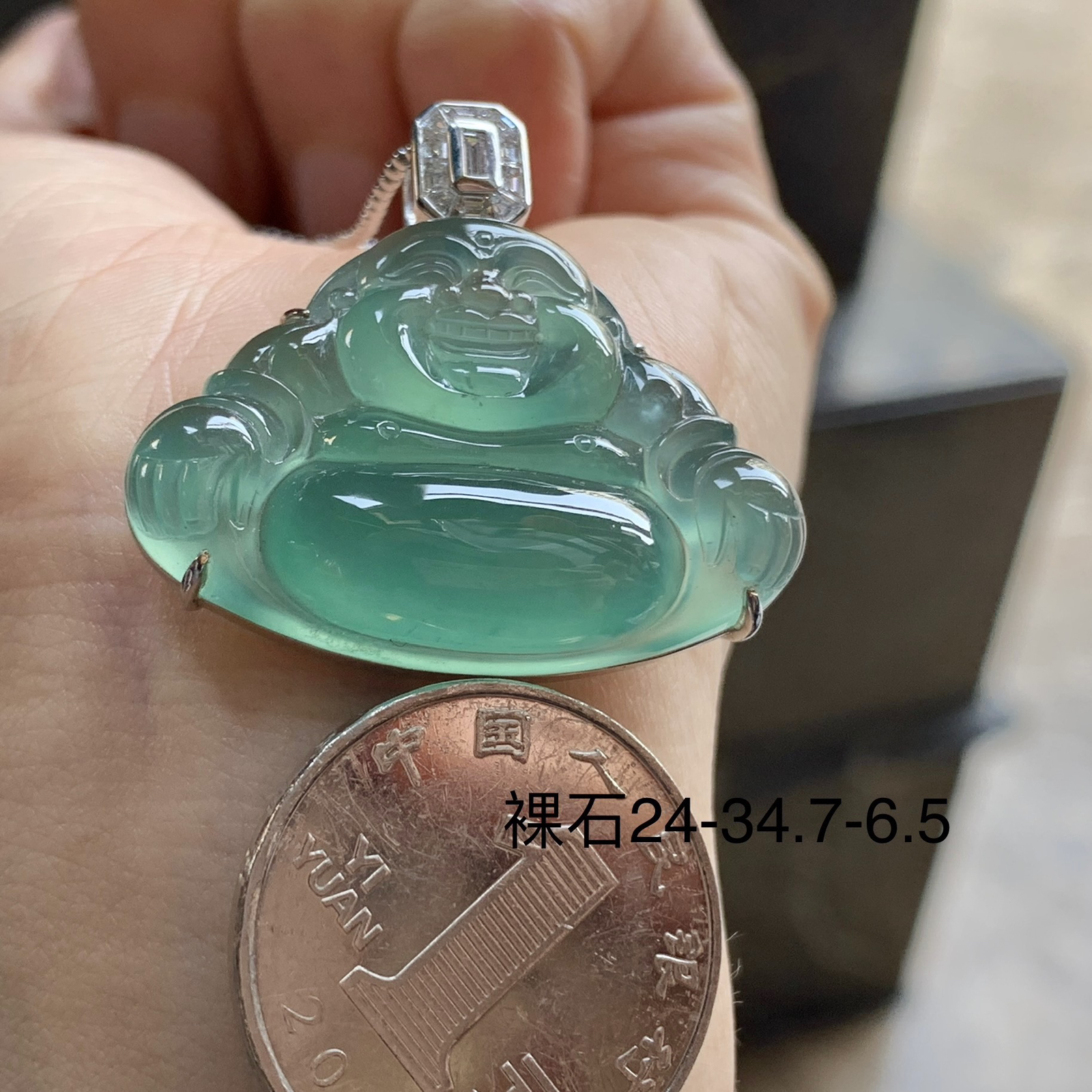 金钻镶嵌冰晴绿佛公^_^鲜艳