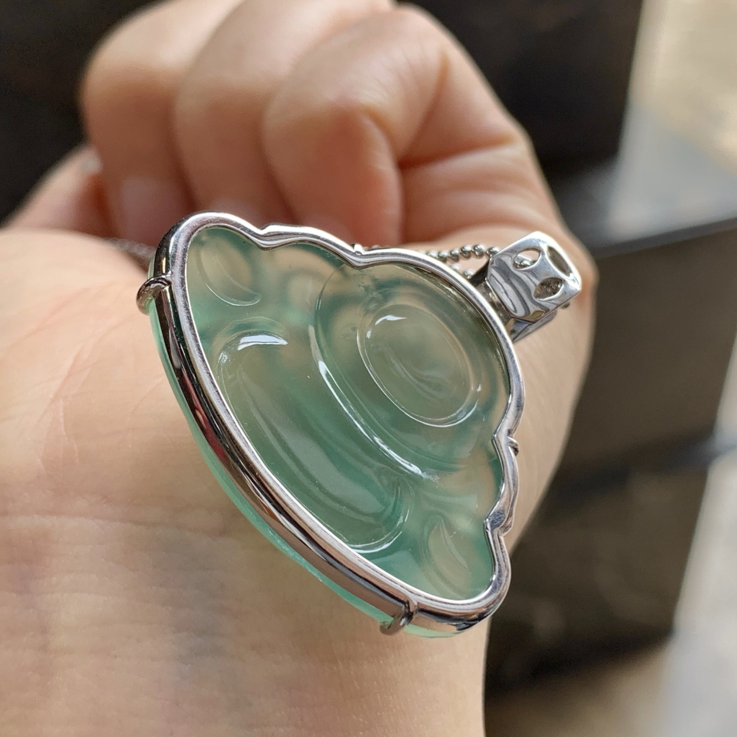 金钻镶嵌冰晴绿佛公^_^鲜艳