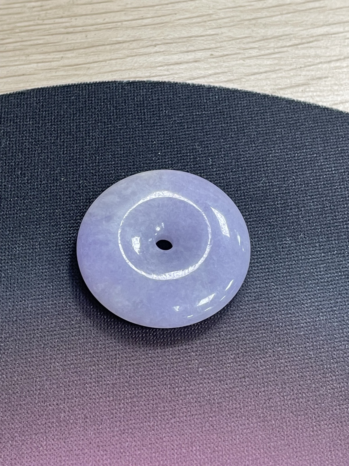 紫罗兰平安扣，完美。尺寸28*5.7