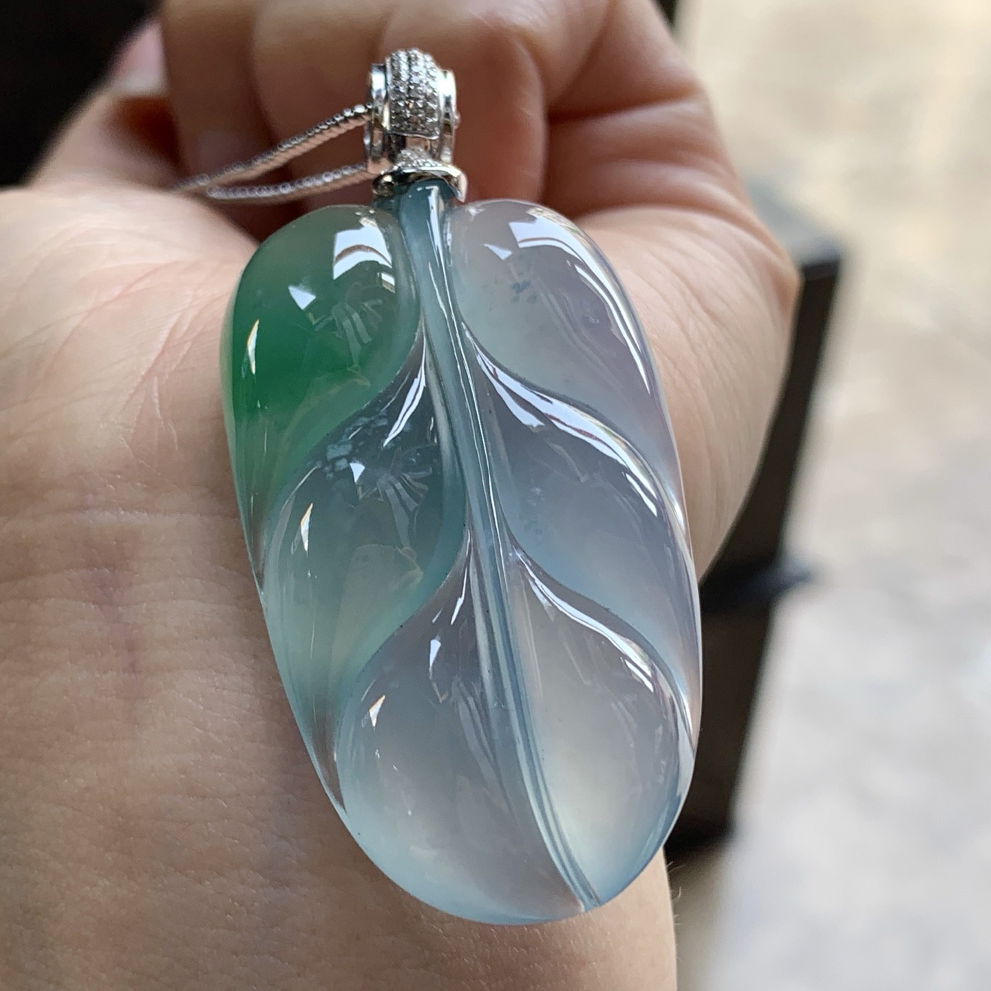 金扣冰紫绿花大叶子^_^厚装 颜色鲜艳