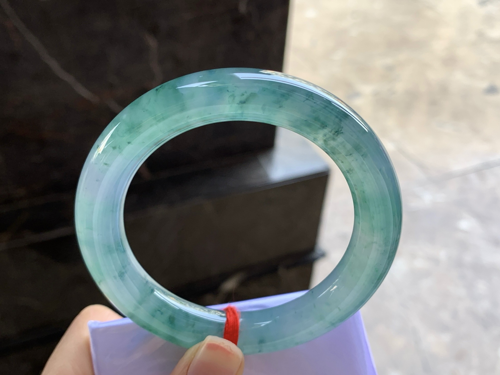 56.5-10.7

冰种蓝花圆条手镯^_^鲜艳 颜色好看 种水好