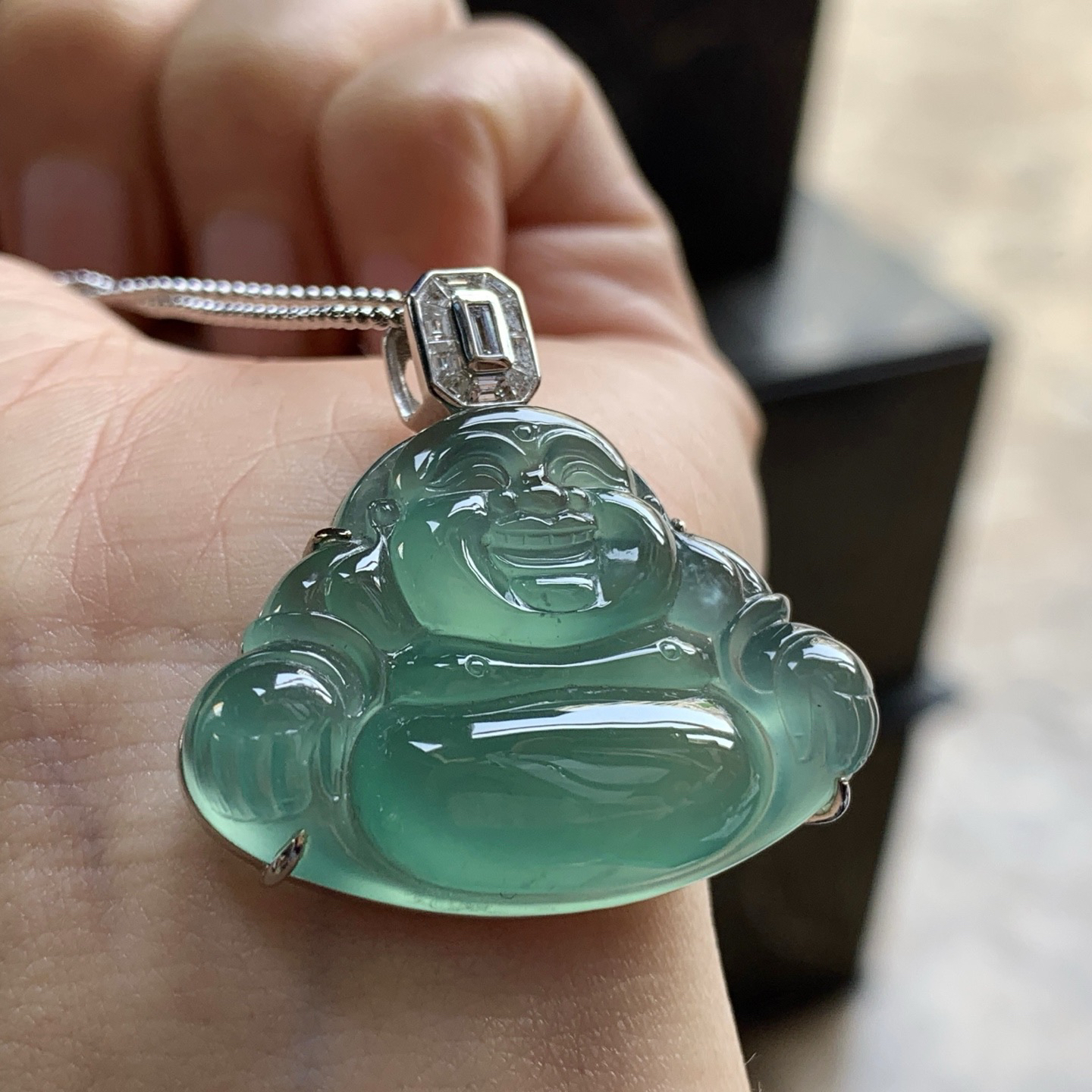 金钻镶嵌冰晴绿佛公^_^鲜艳