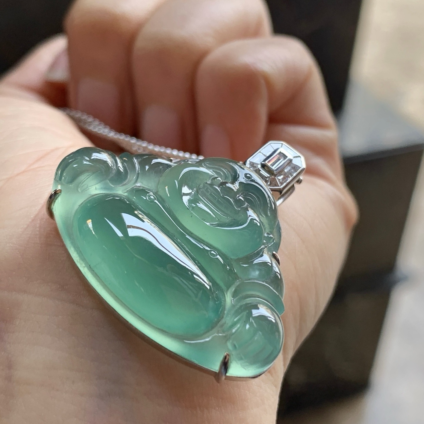 金钻镶嵌冰晴绿佛公^_^鲜艳