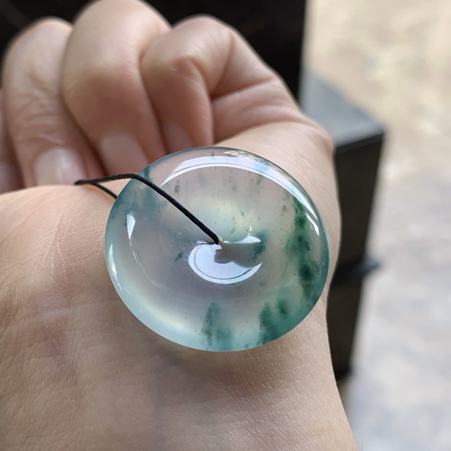 冰绿花平安扣^_^水润