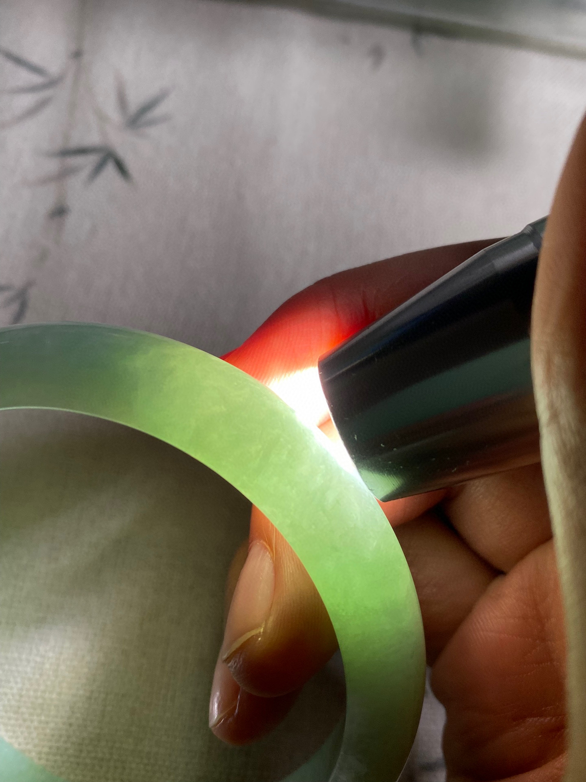 大圈口果绿洒金正圈成品（细纹不扣）

⭕️60-12.5-7.8