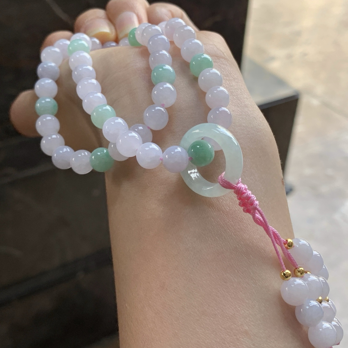 甜甜的珠链^_^清新 2圈短款