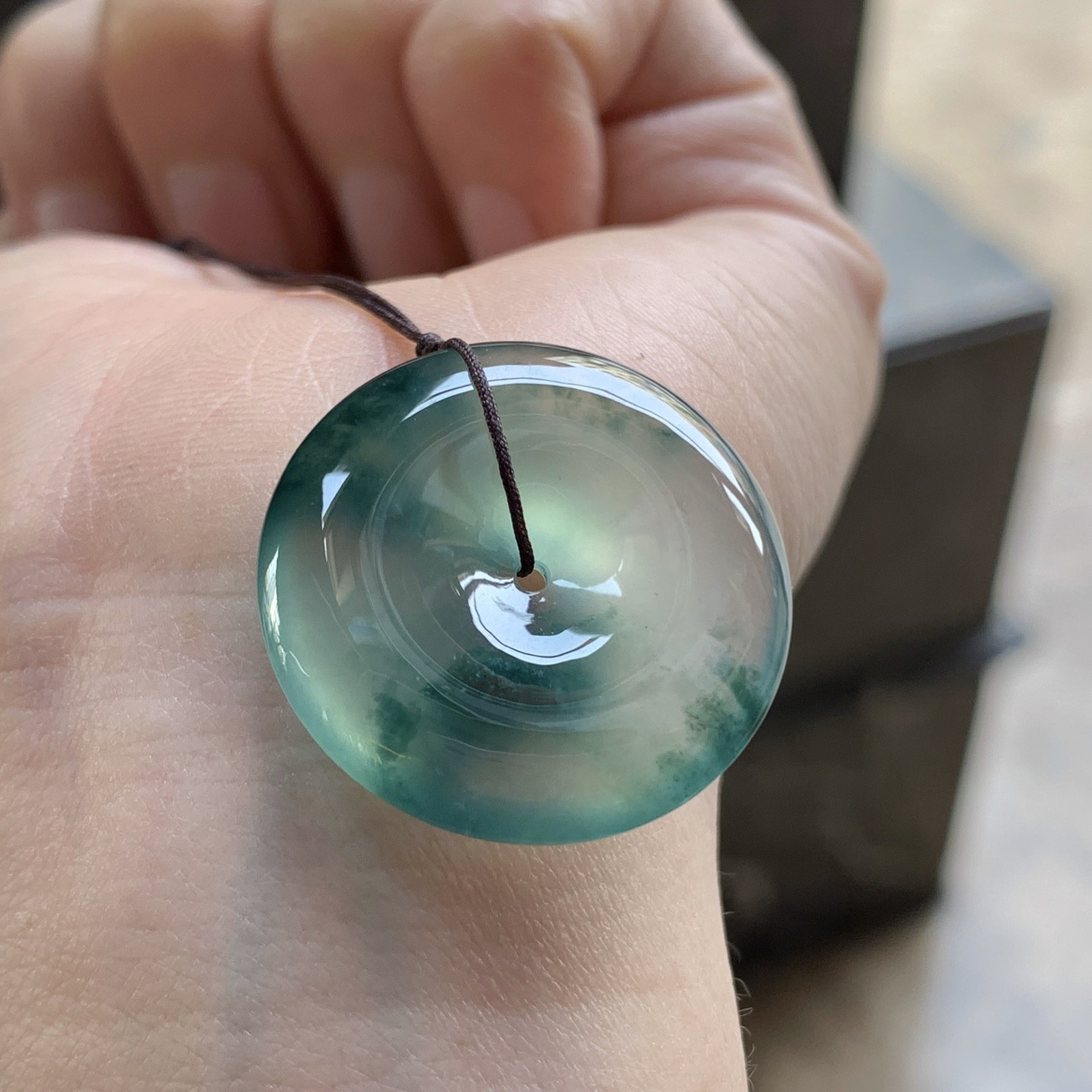 冰蓝花平安扣^_^飘花浓郁 亮眼