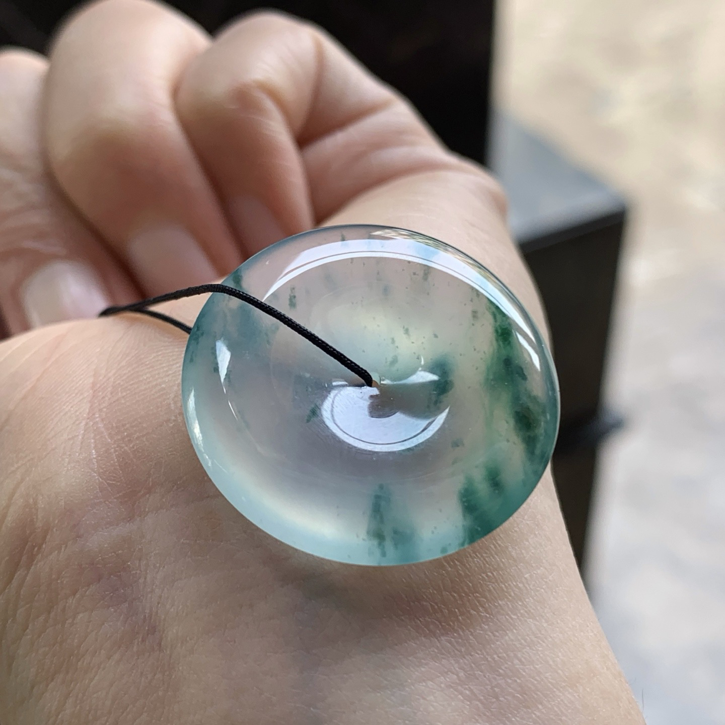 冰绿花平安扣^_^水润