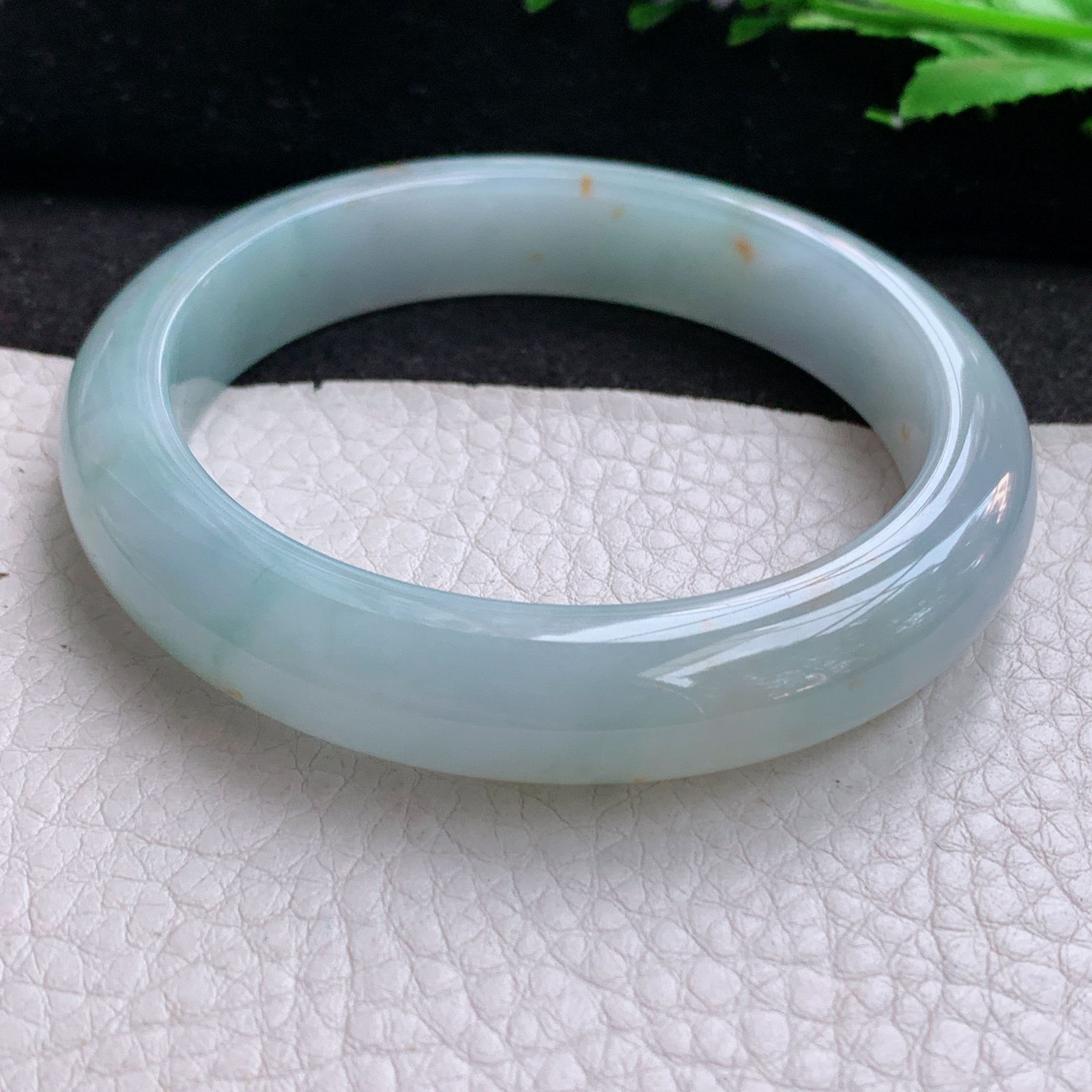 ee实拍57*11.8*8.2平安镯 天然缅甸翡翠A货胶感冰飘花宽边玉手环