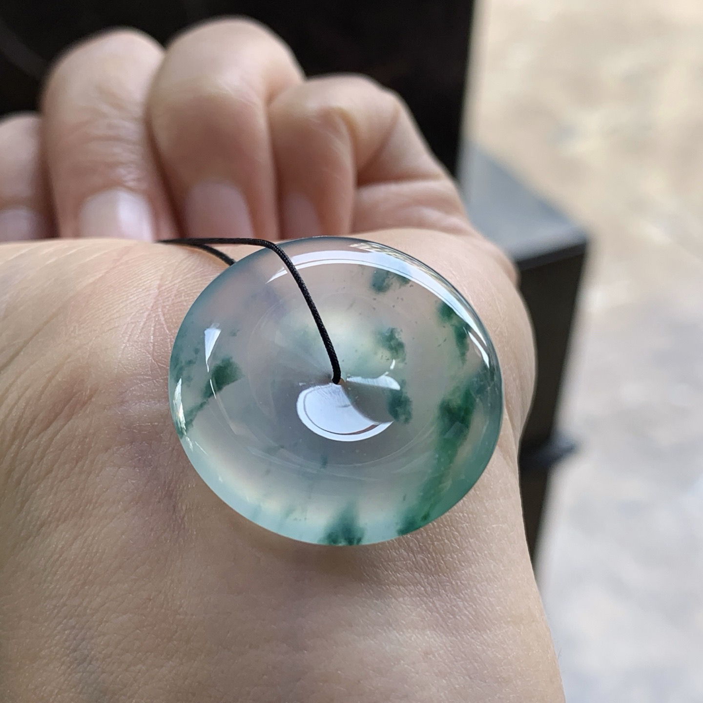 冰绿花平安扣^_^水润