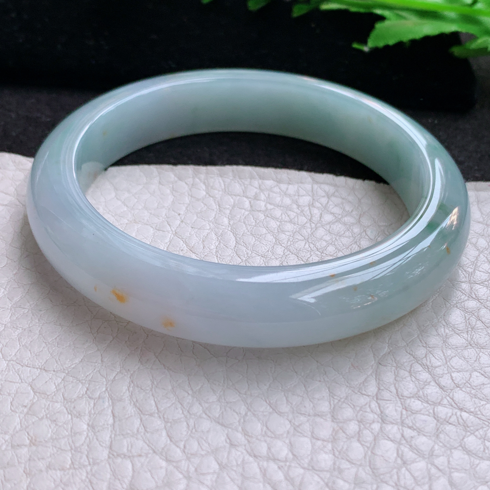 ee实拍57*11.8*8.2平安镯 天然缅甸翡翠A货胶感冰飘花宽边玉手环