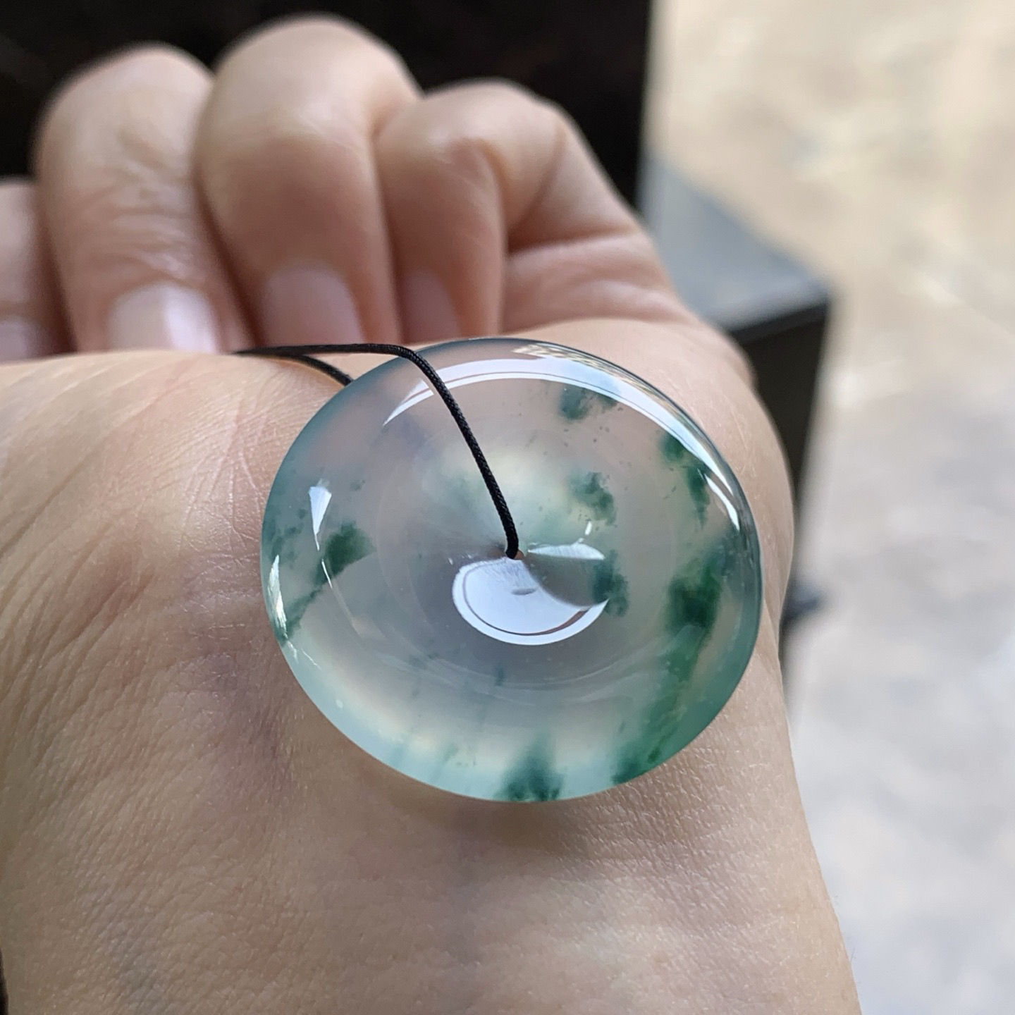 冰绿花平安扣^_^水润