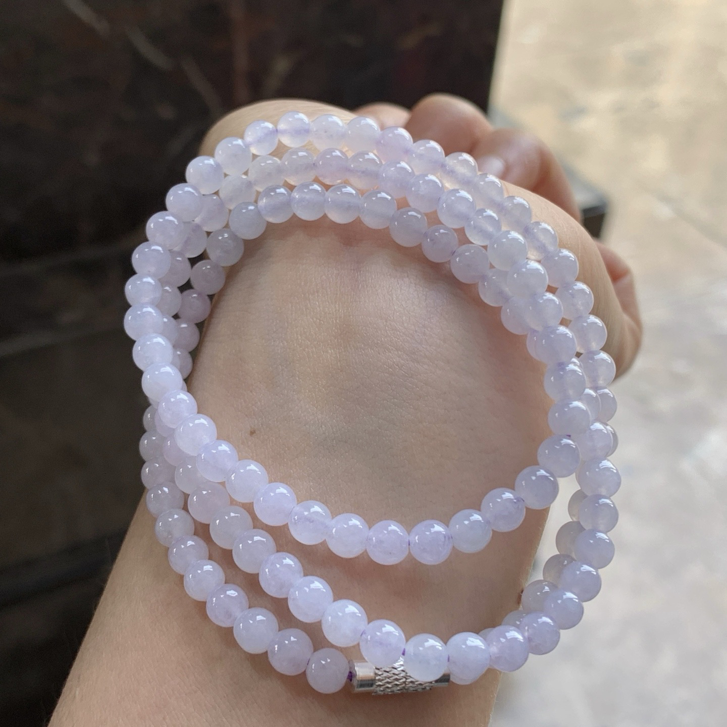 粉紫珠链^_^清新细腻