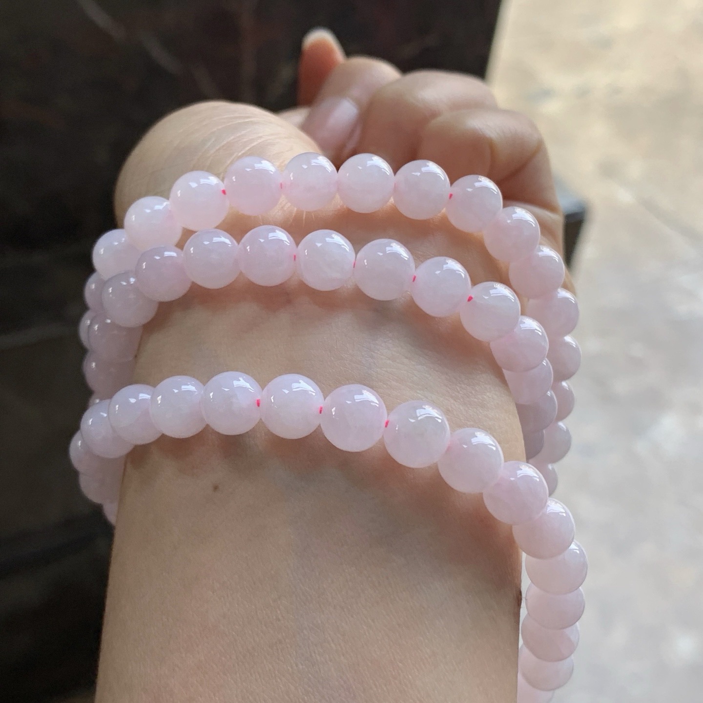 粉紫珠链^_^细腻 好看