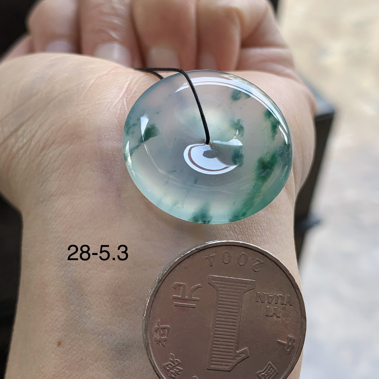 冰绿花平安扣^_^水润