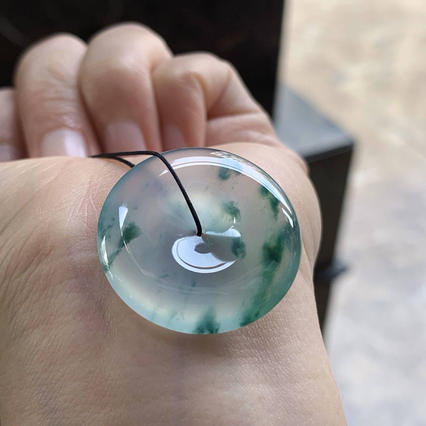 冰绿花平安扣^_^水润