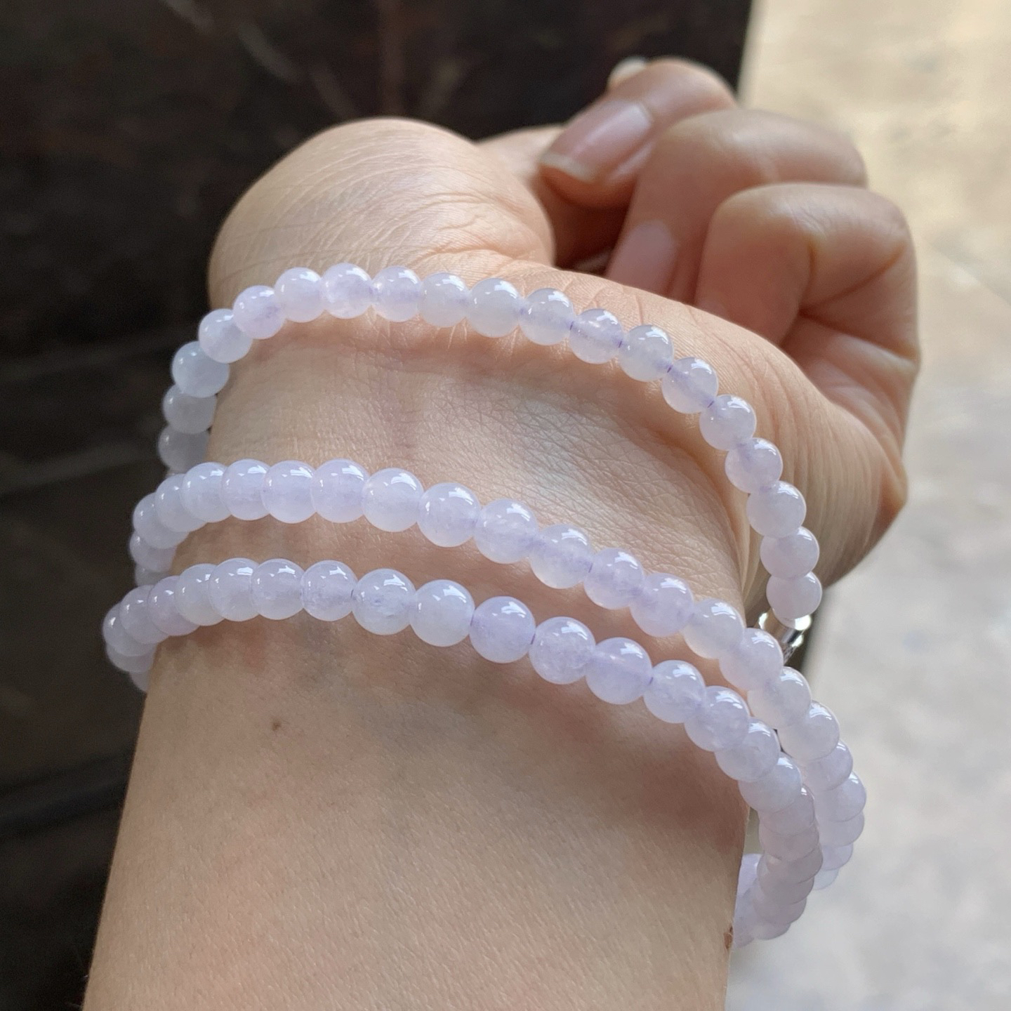 粉紫珠链^_^清新细腻