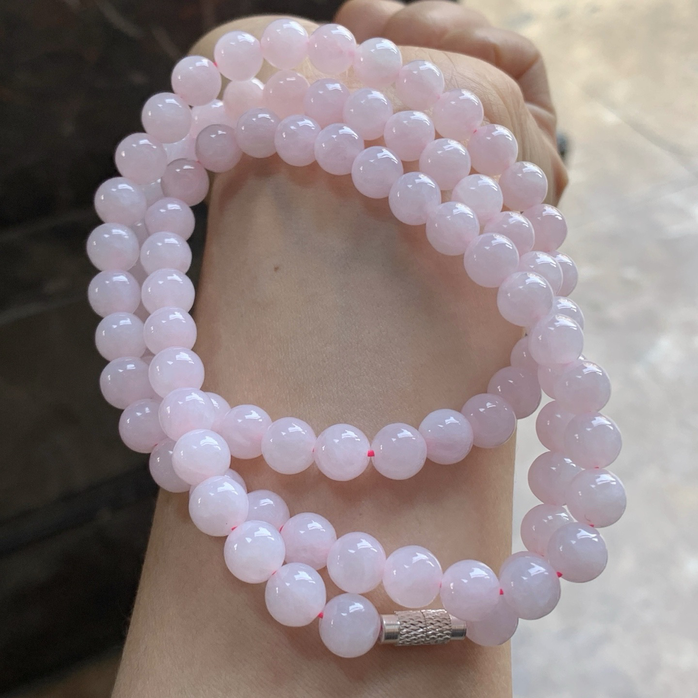 粉紫珠链^_^细腻 好看