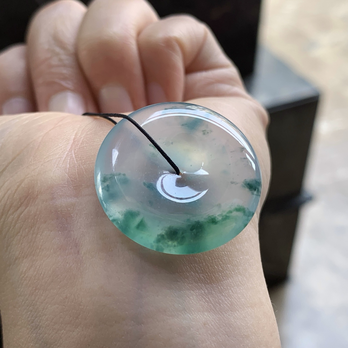 冰绿花平安扣^_^水润