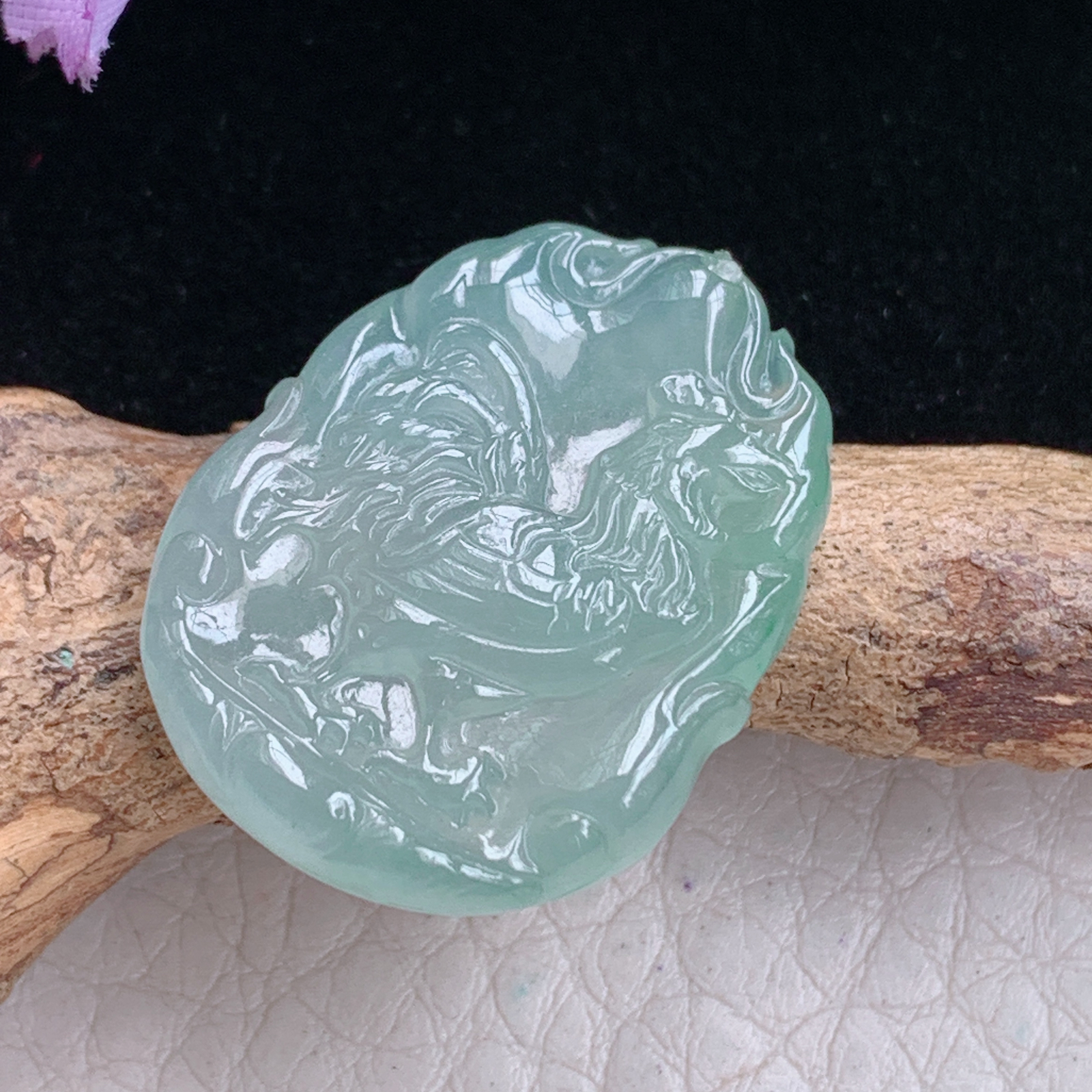 ktj实拍26.8*20.3*4.5缅甸天然翡翠冰晴宝宝款生肖鸡玉项坠 玉挂件