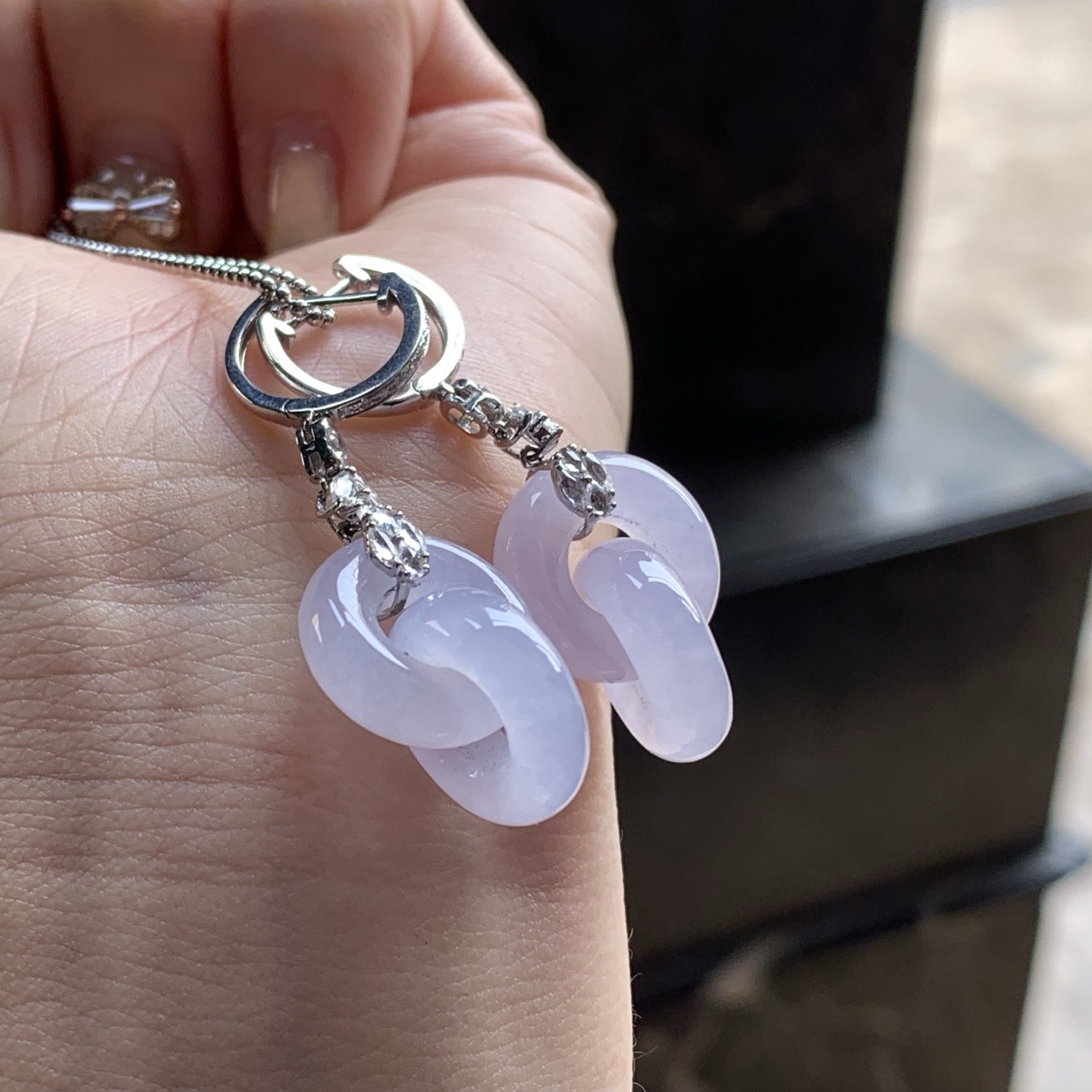 冰种时来运转耳坠
种好水足 真金镶嵌