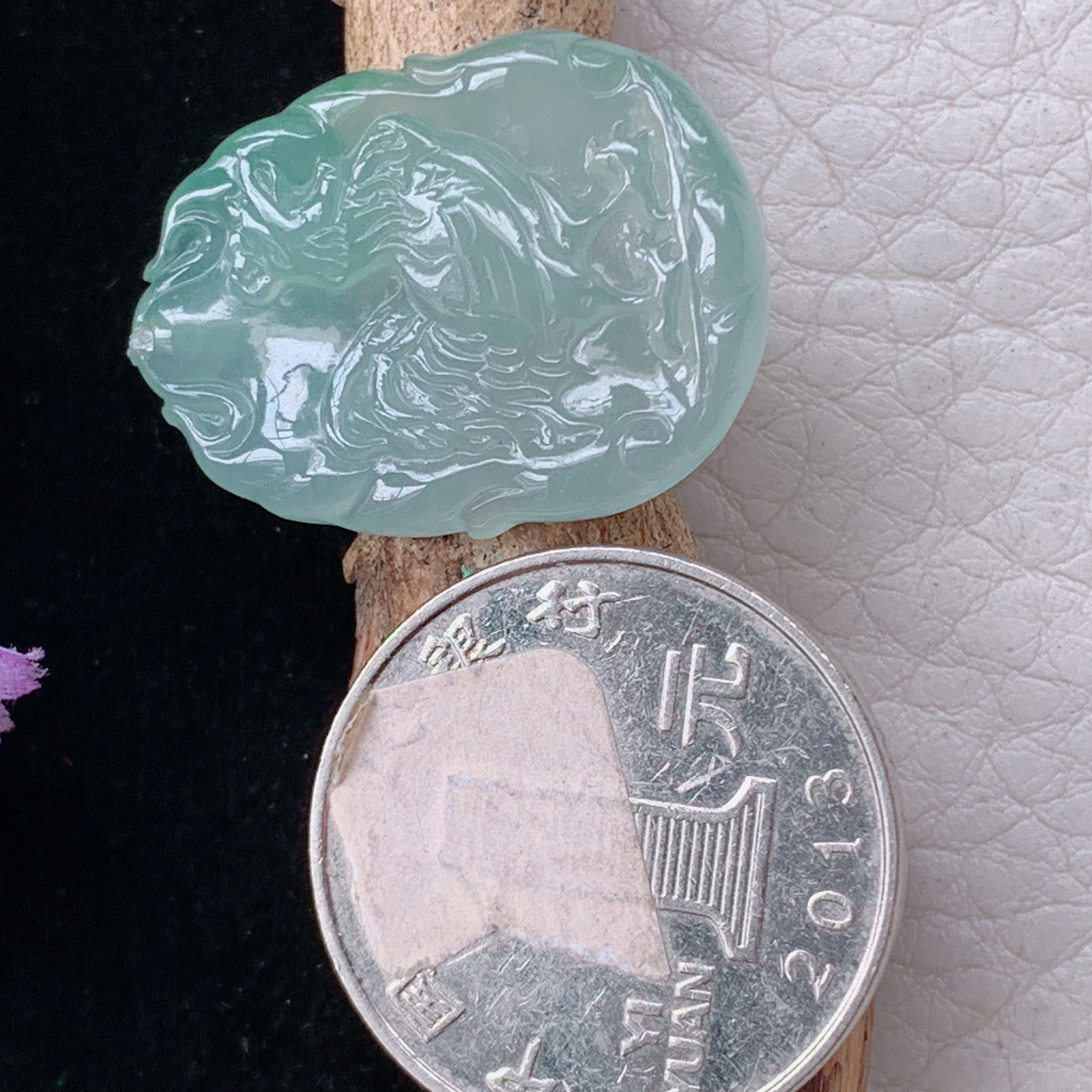 ktj实拍26.8*20.3*4.5缅甸天然翡翠冰晴宝宝款生肖鸡玉项坠 玉挂件