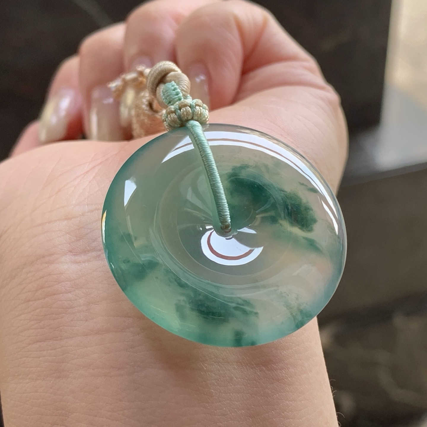 冰种飘花平安扣
底色漂亮 种好