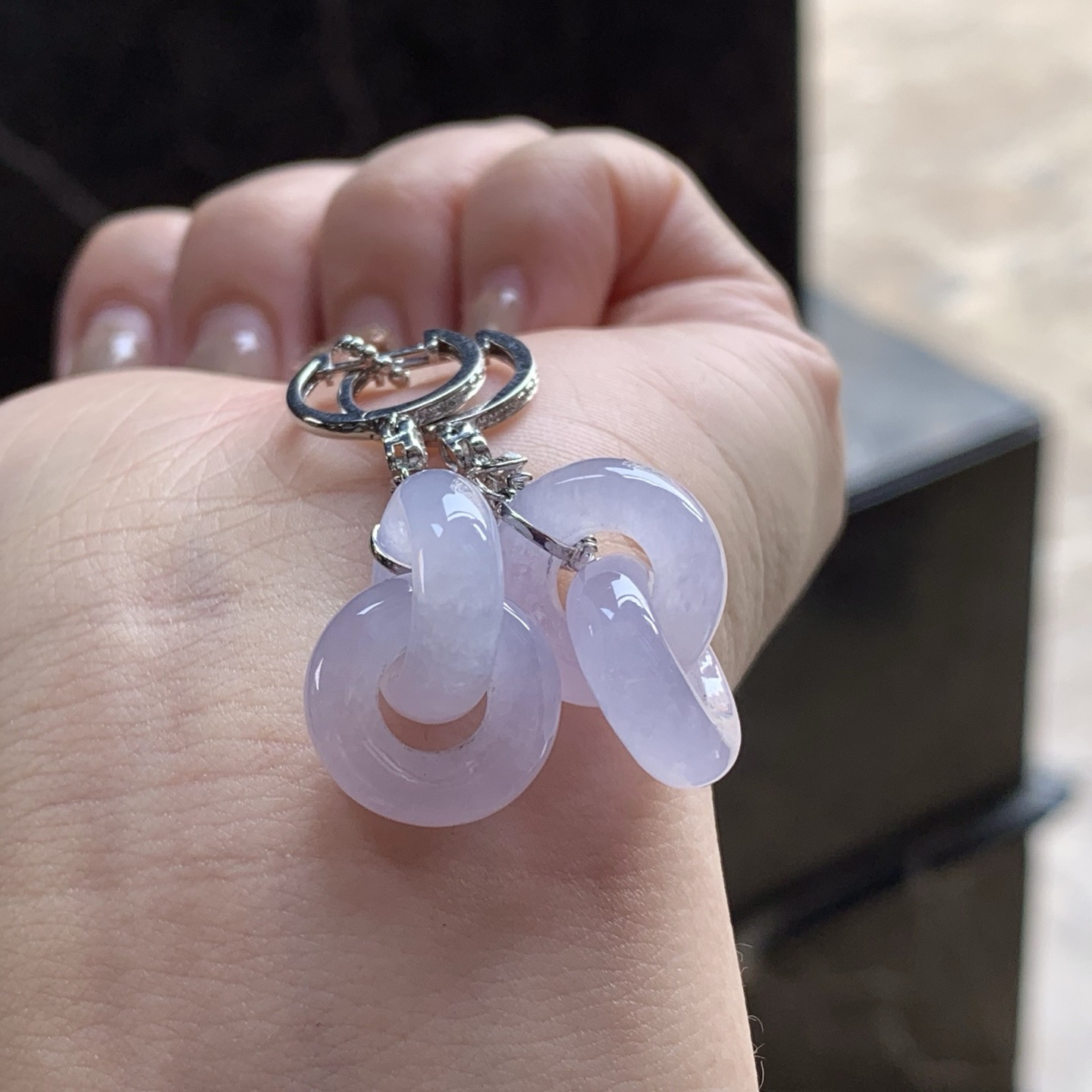 冰种时来运转耳坠
种好水足 真金镶嵌