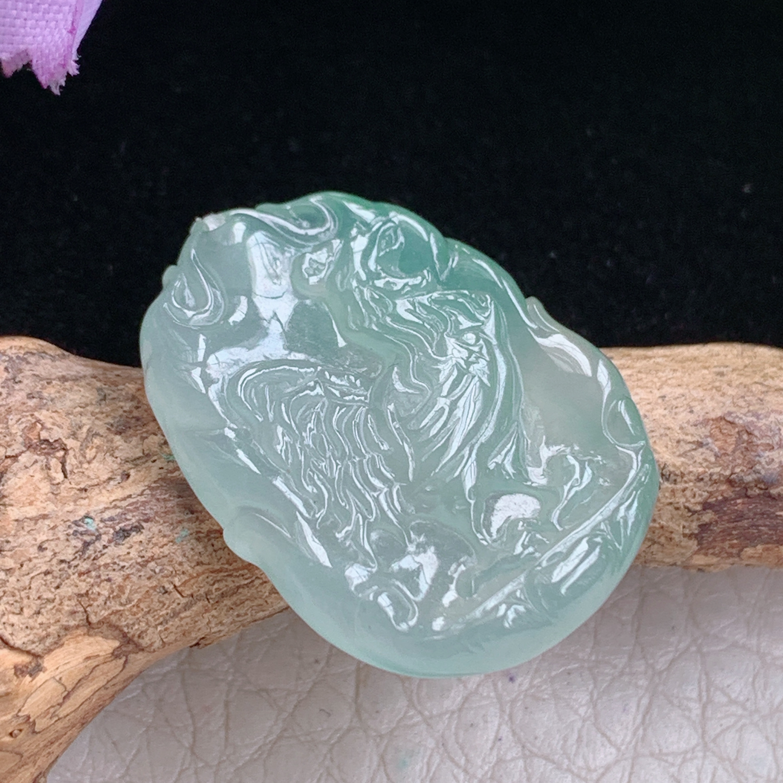 ktj实拍26.8*20.3*4.5缅甸天然翡翠冰晴宝宝款生肖鸡玉项坠 玉挂件