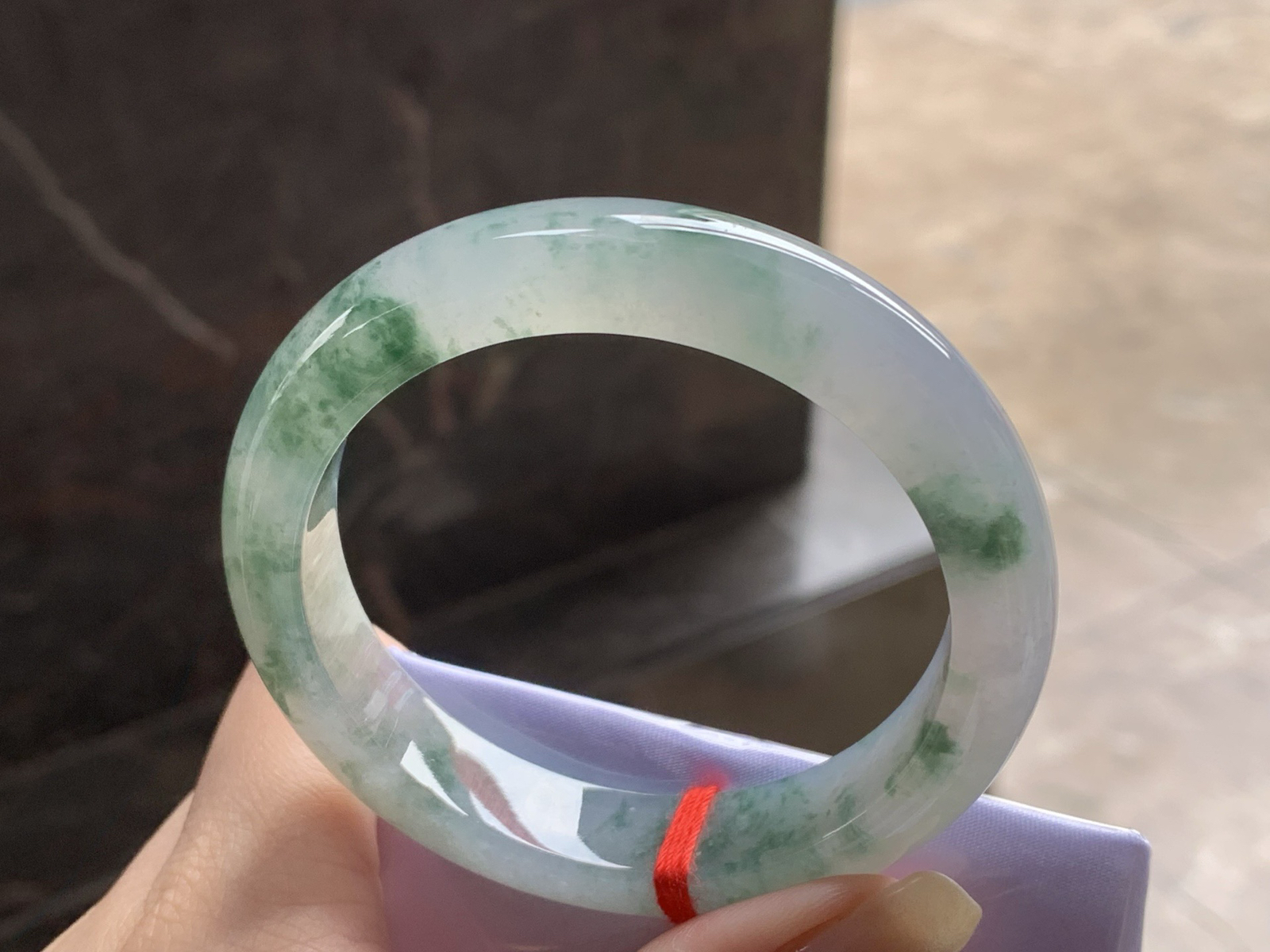 冰飘花手镯
种好清爽 55/11.8/8.2mm