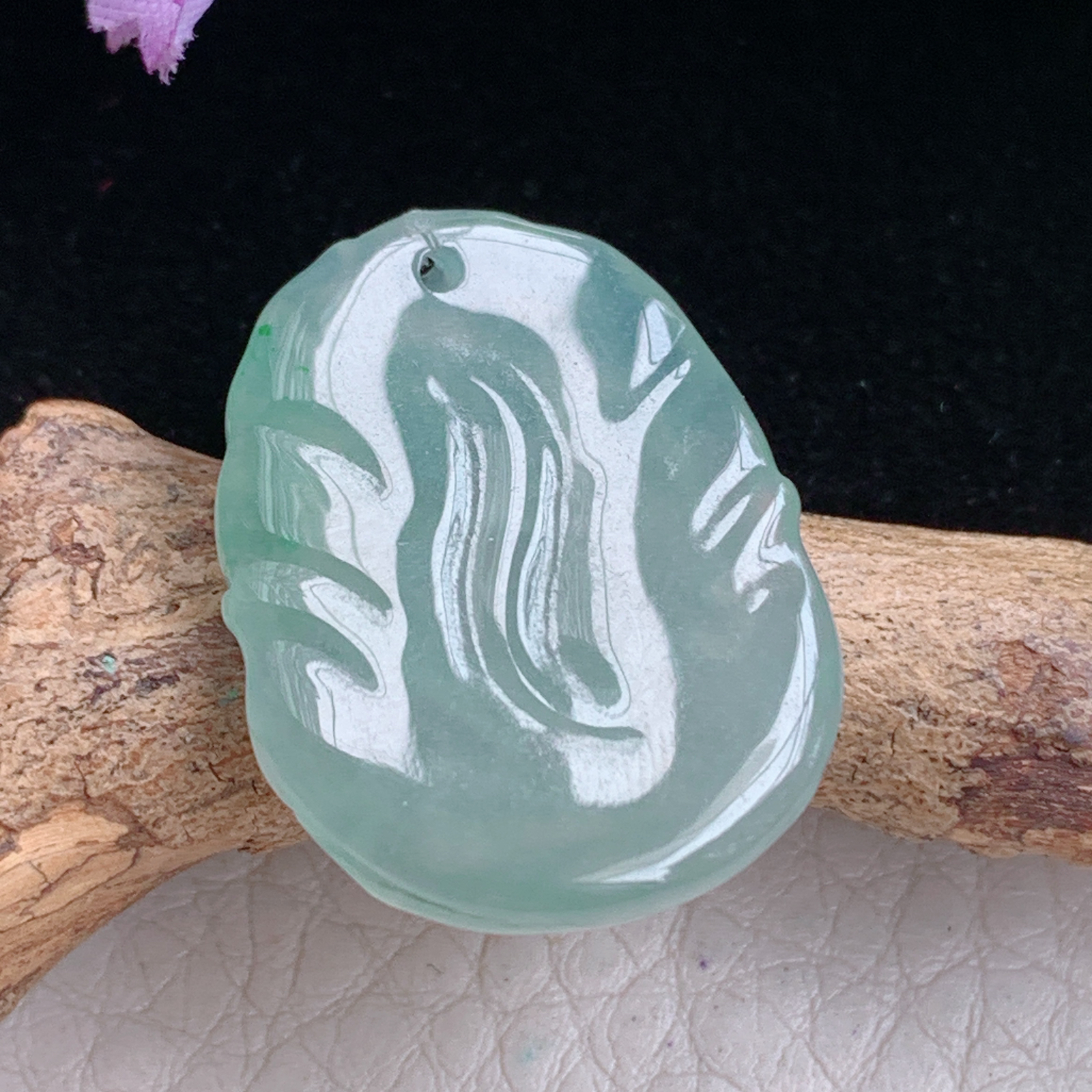 ktj实拍26.8*20.3*4.5缅甸天然翡翠冰晴宝宝款生肖鸡玉项坠 玉挂件