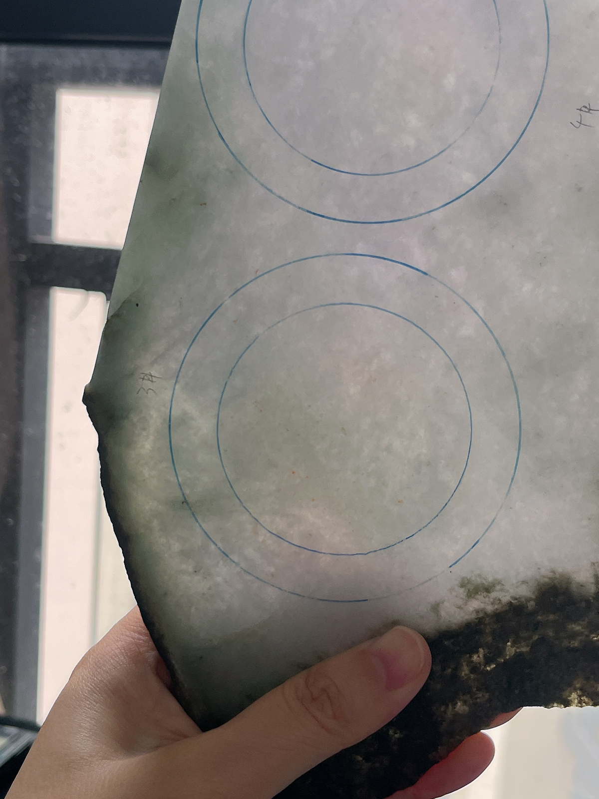 翡翠板料，⭕️正圈最大做58，圆条最大做54