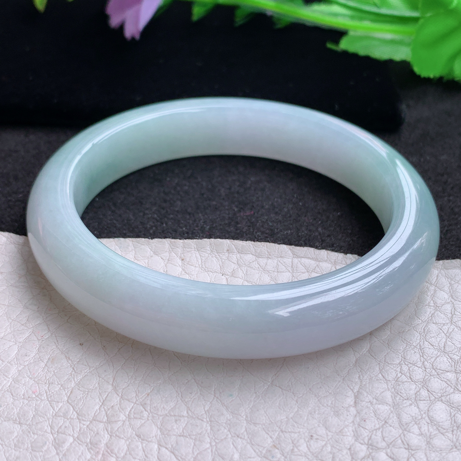 nr实拍56.5*11.5*8.5平安镯 天然缅甸翡翠A货玉手镯清新胶感宽边玉手环