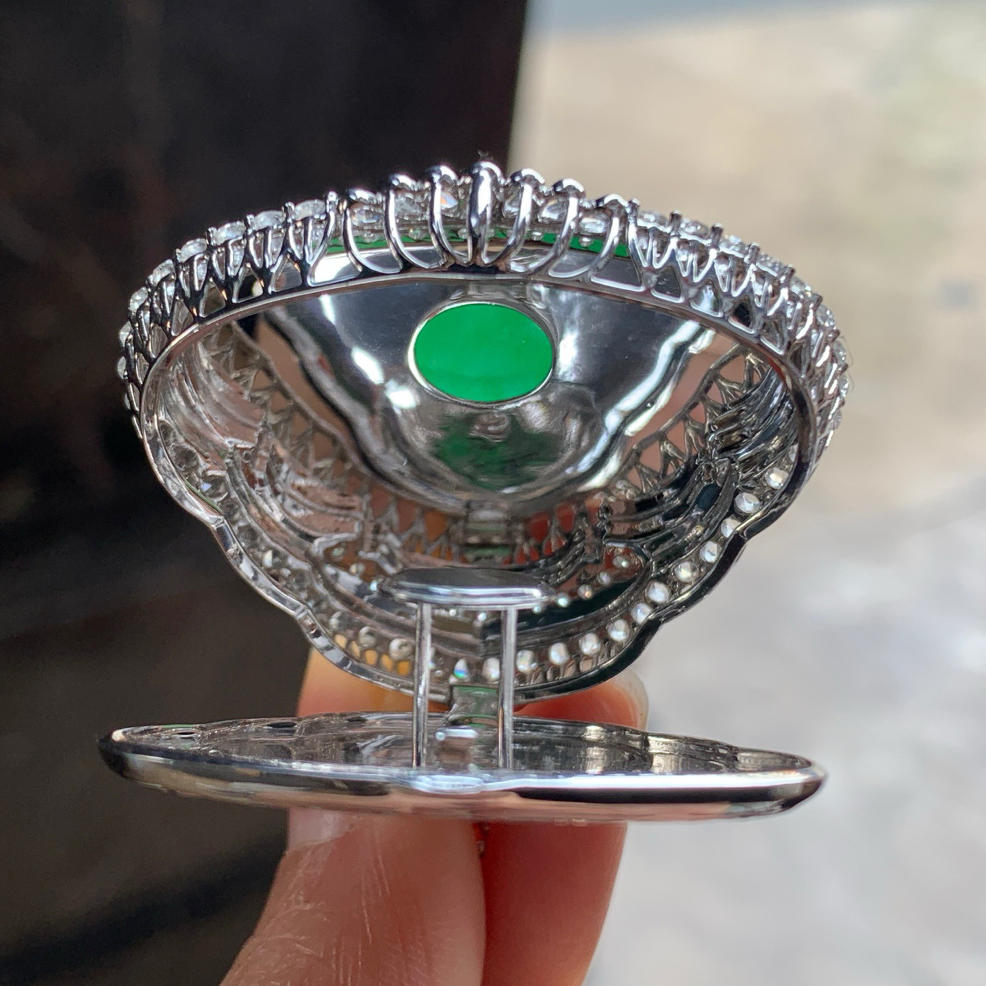 金钻镶嵌绿色佛公^_^颜色鲜艳