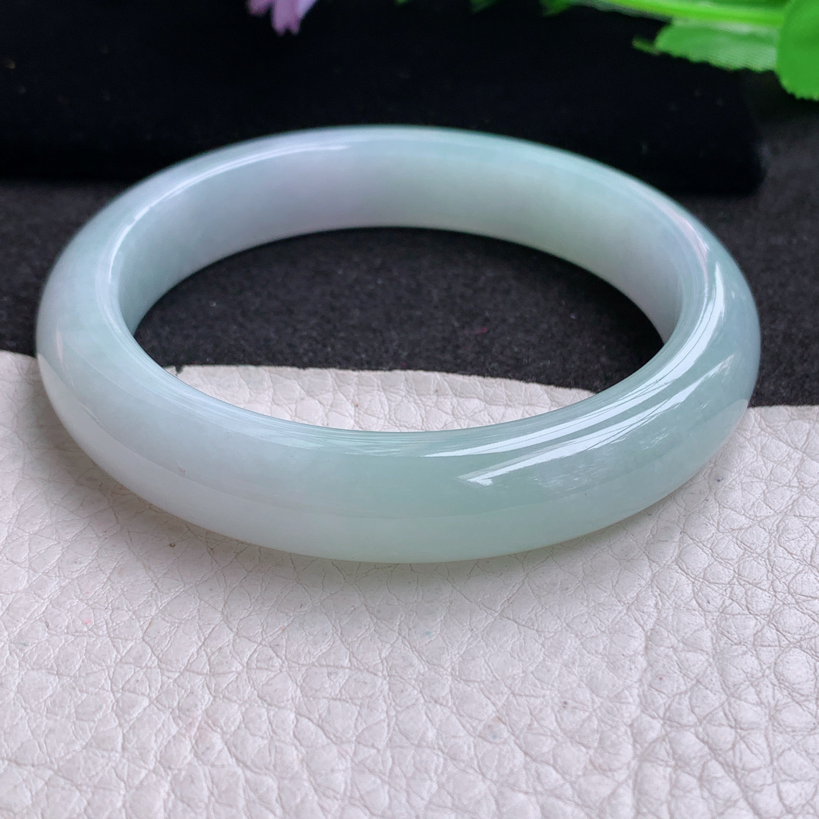 nr实拍56.5*11.5*8.5平安镯 天然缅甸翡翠A货玉手镯清新胶感宽边玉手环