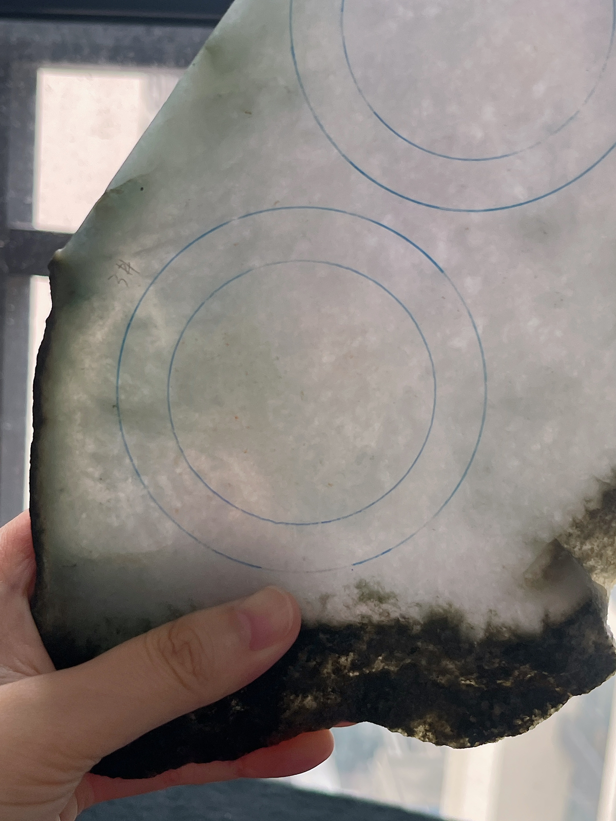 翡翠板料，⭕️正圈最大做58，圆条最大做54