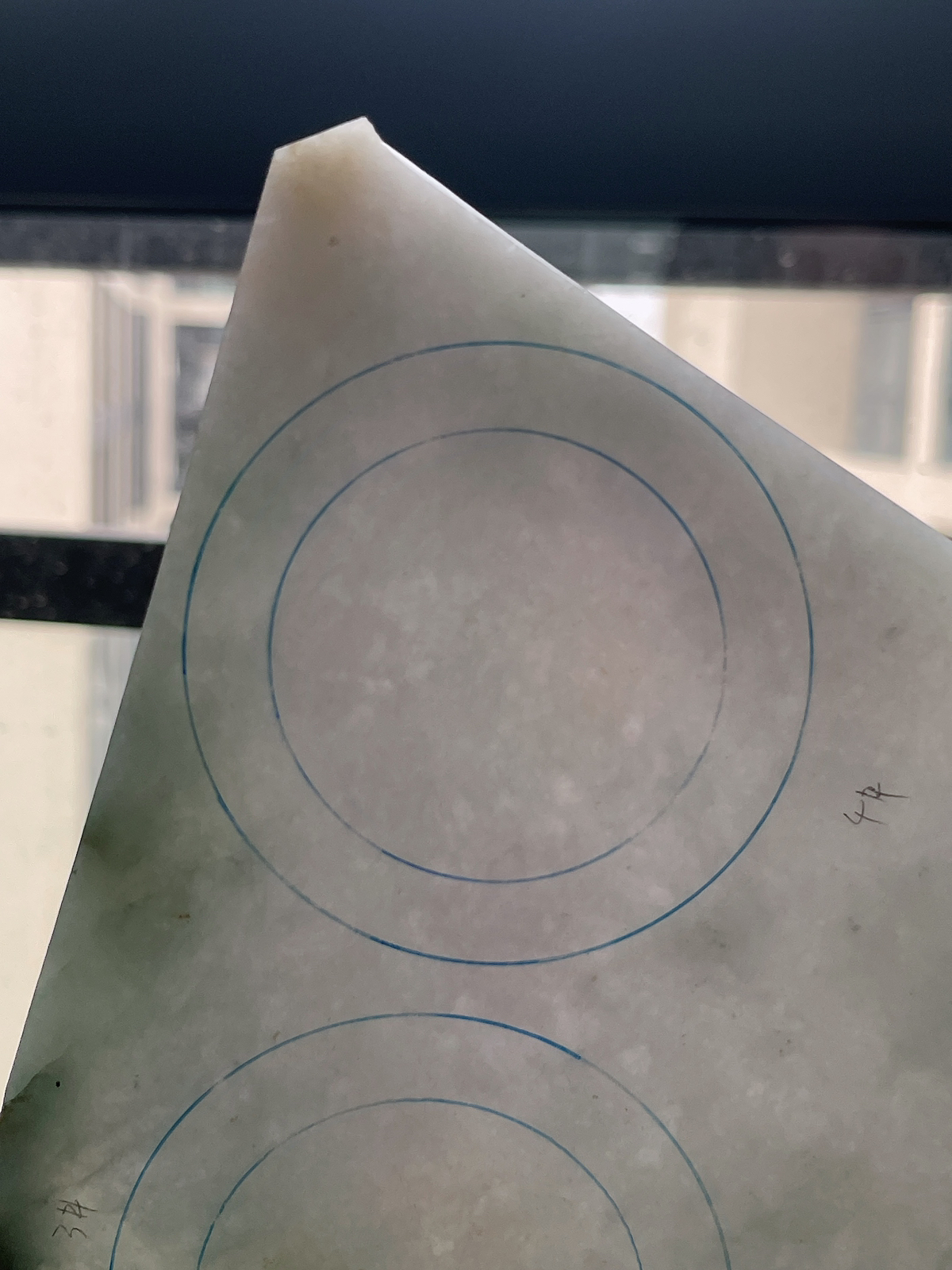 翡翠板料，⭕️正圈最大做55，圆条最大做51