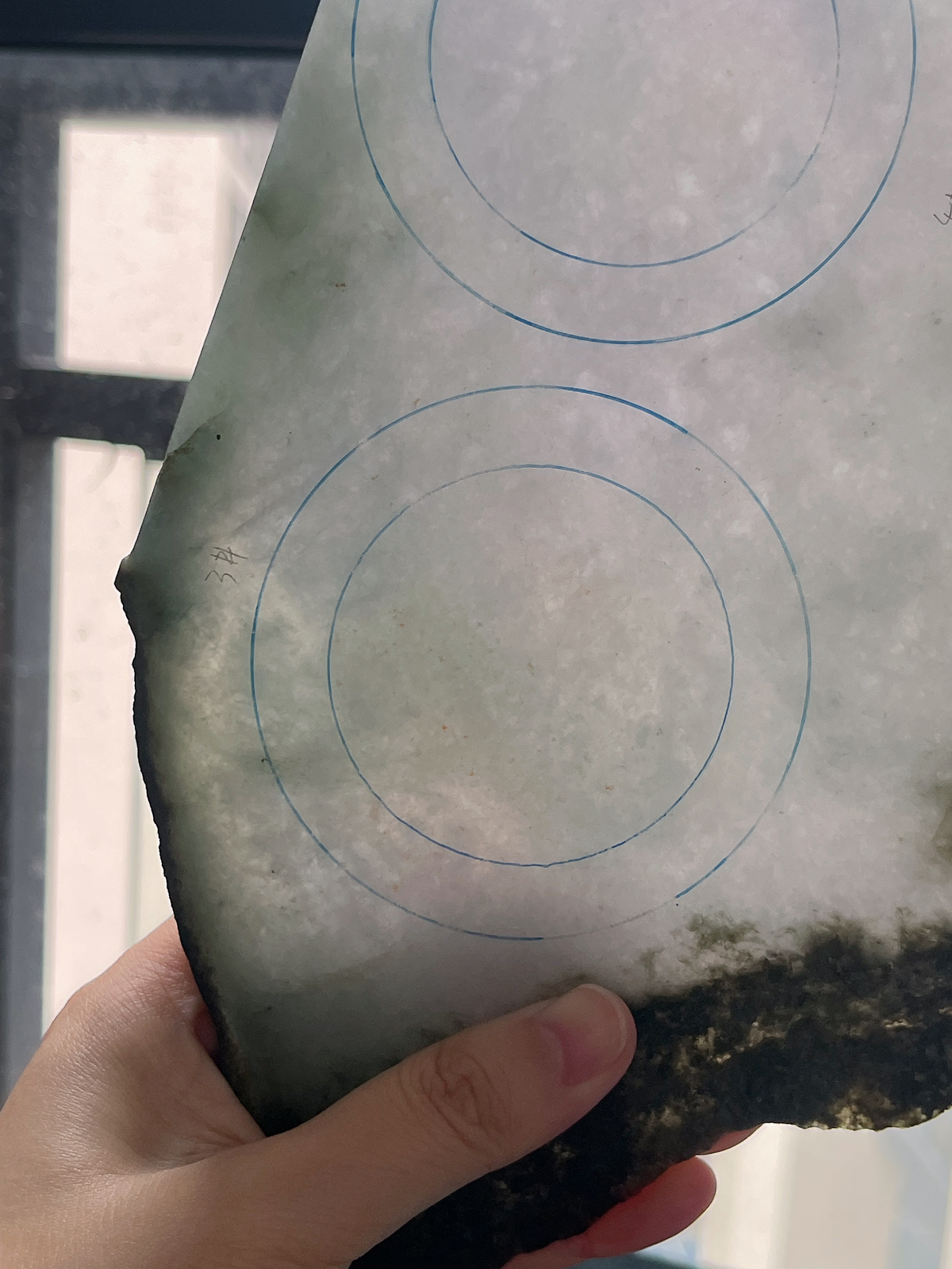 翡翠板料，⭕️正圈最大做58，圆条最大做54