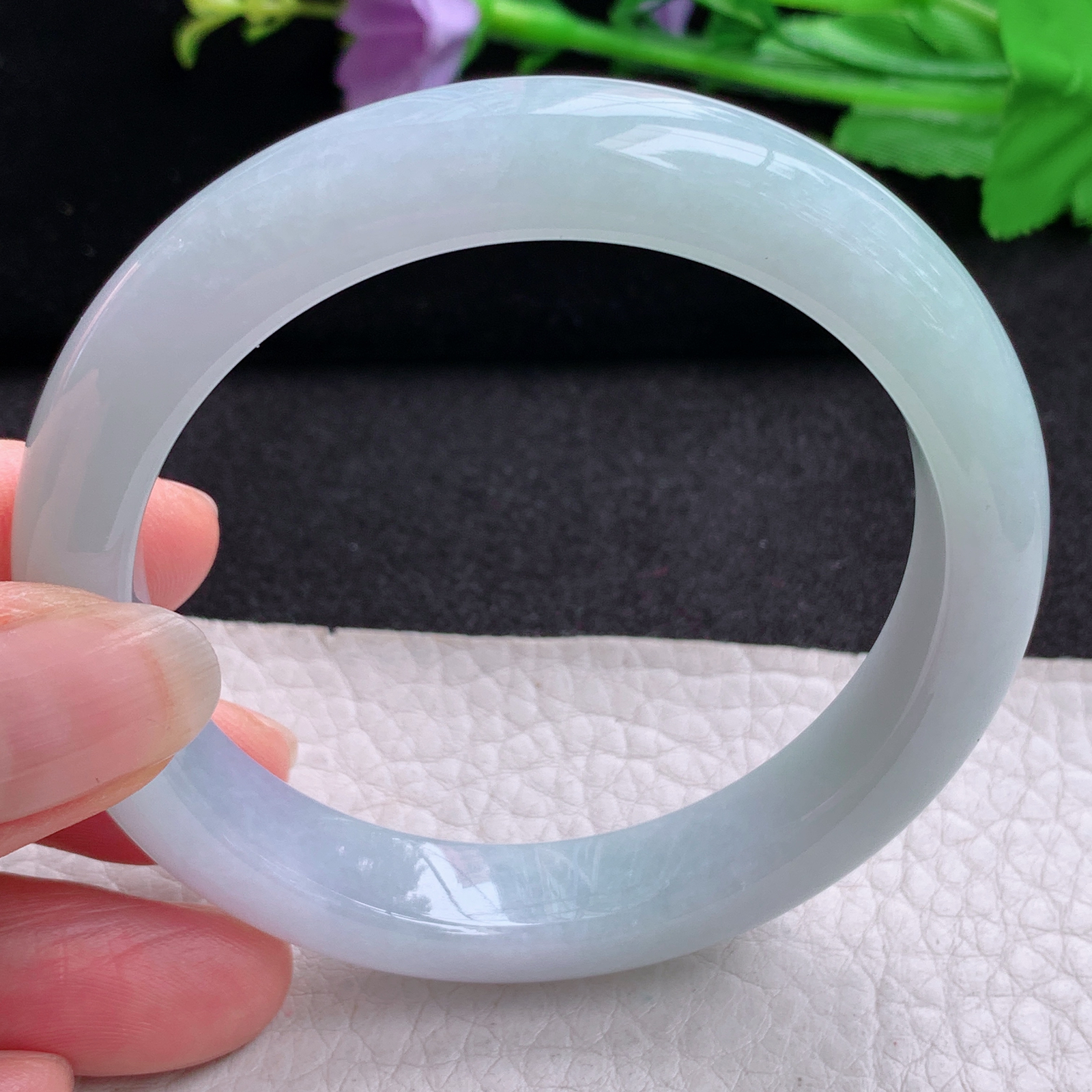 nr实拍56.5*11.5*8.5平安镯 天然缅甸翡翠A货玉手镯清新胶感宽边玉手环