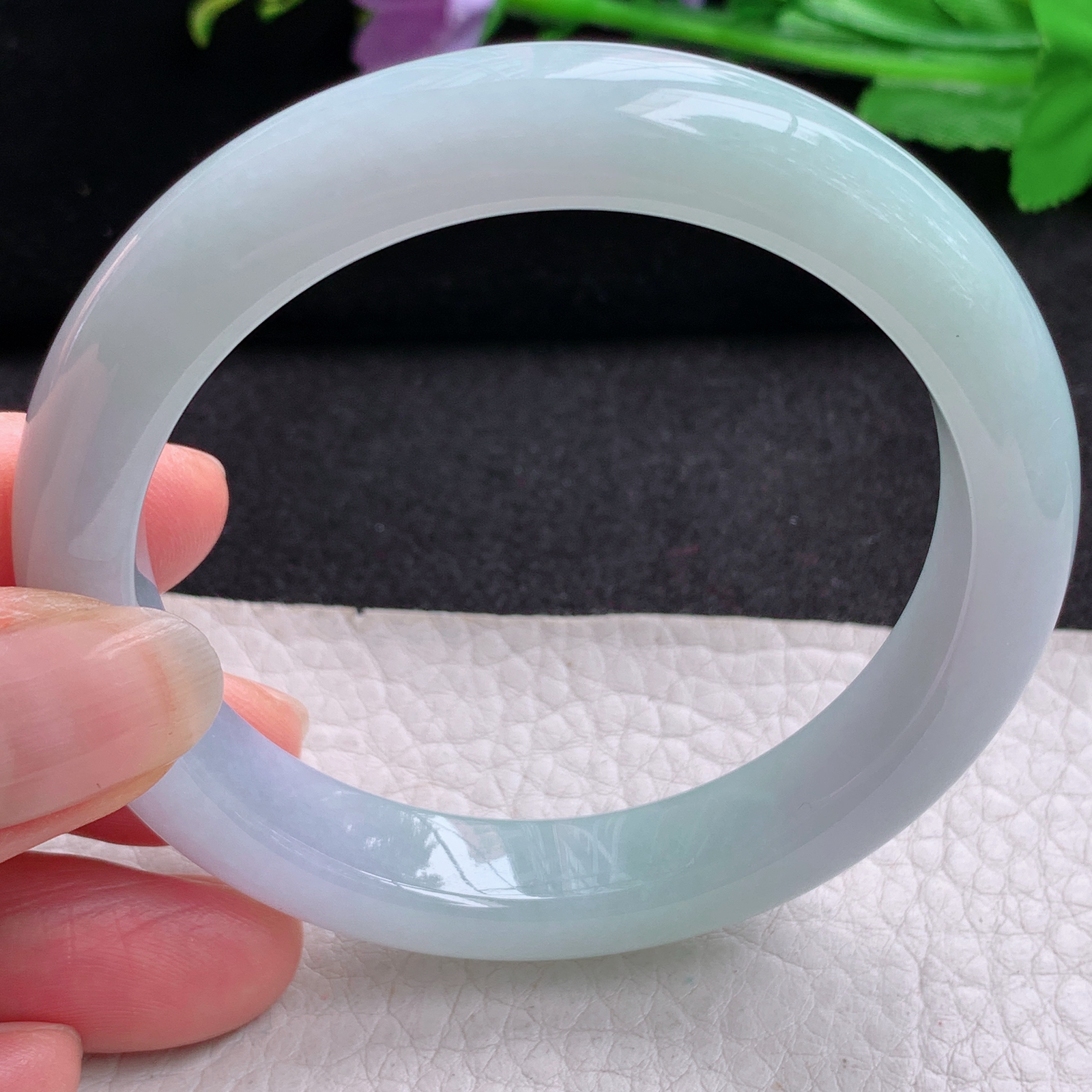 nr实拍56.5*11.5*8.5平安镯 天然缅甸翡翠A货玉手镯清新胶感宽边玉手环