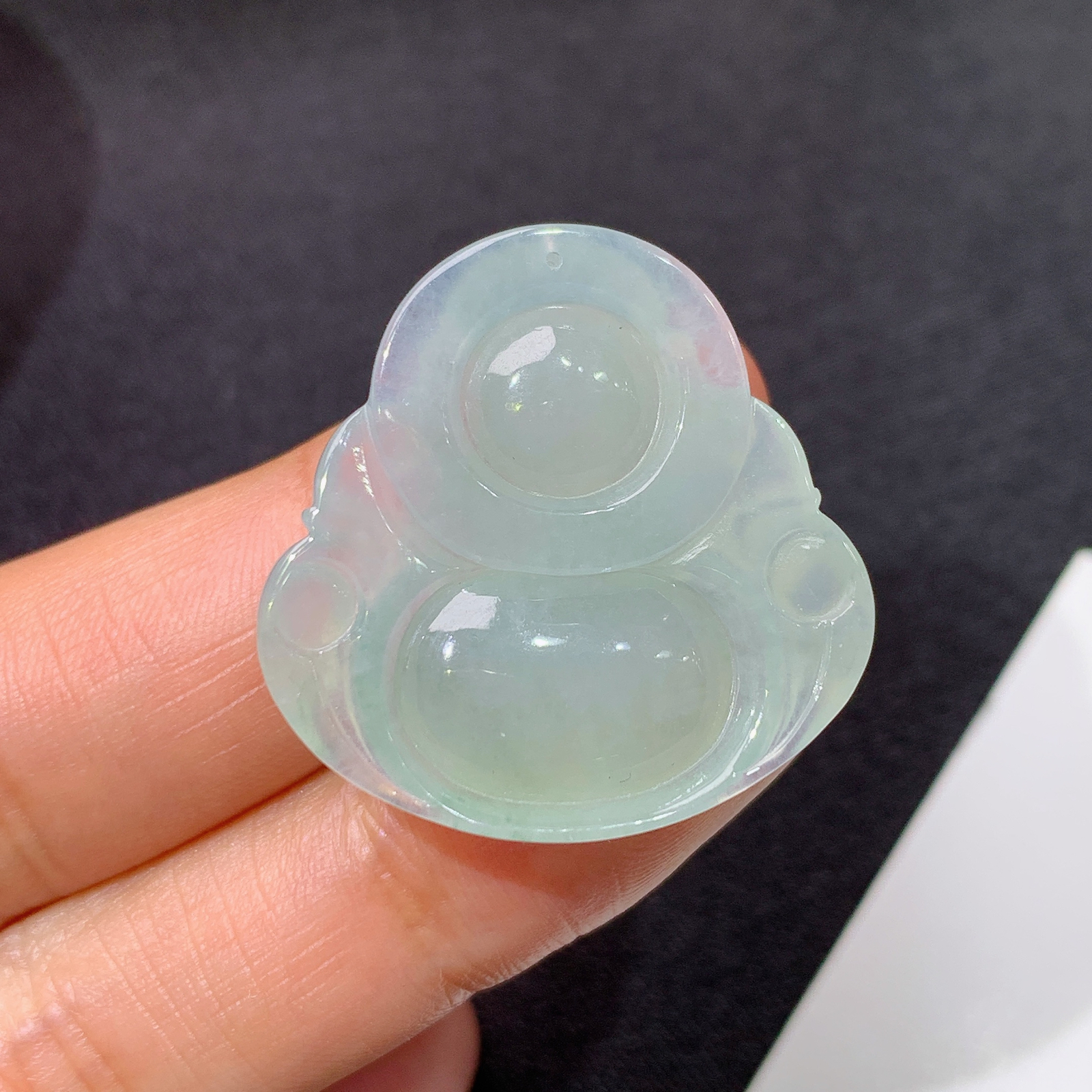 冰种底色笑佛，冰润细腻，品相好，种水足，001