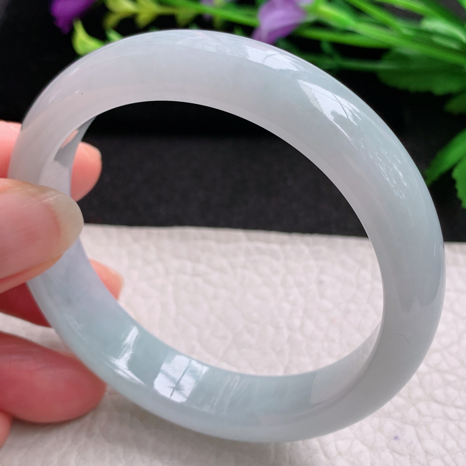 xx实拍56*12.8*8平安镯 天然缅甸翡翠A货玉手镯冰纯宽边玉手环