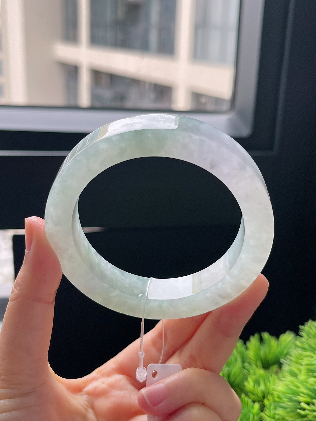 翡翠镯胚，⭕️正圈最大做58，最小做56.3